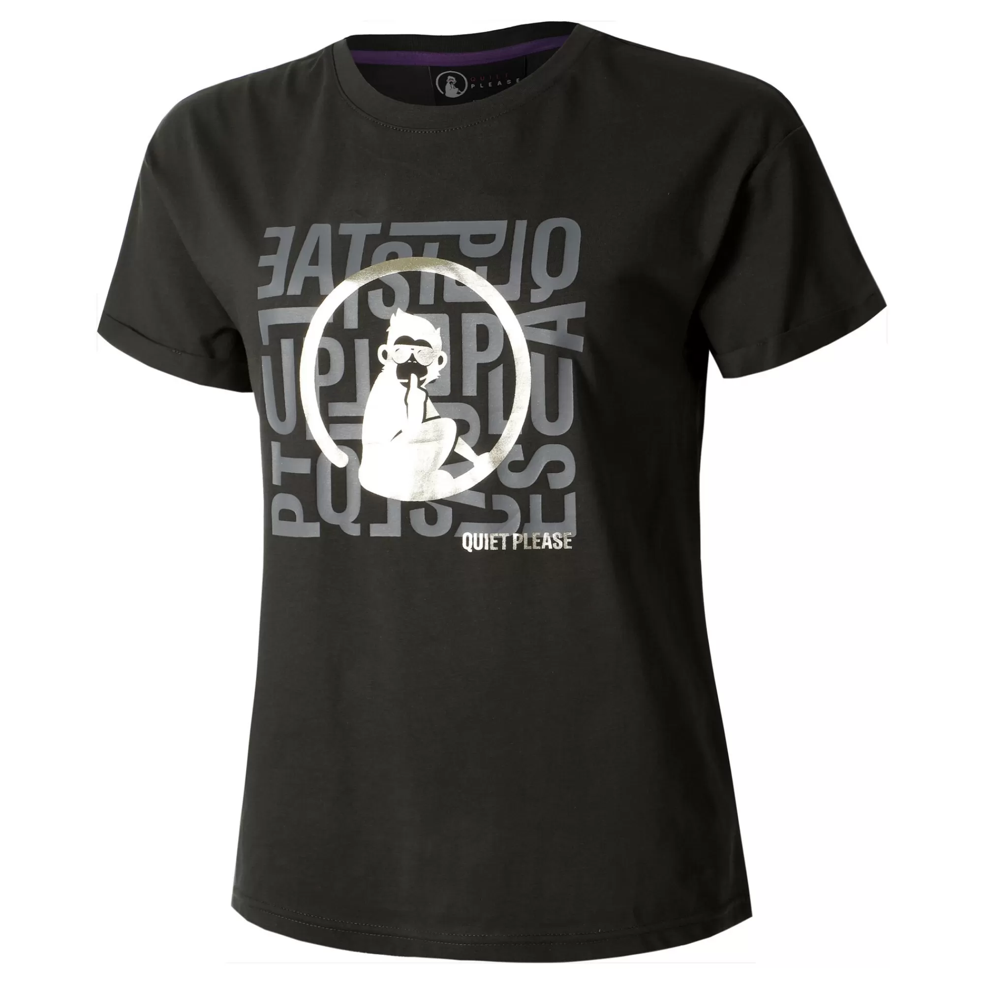 Glitter Word Salad T-Shirt Women ->Quiet Please Best