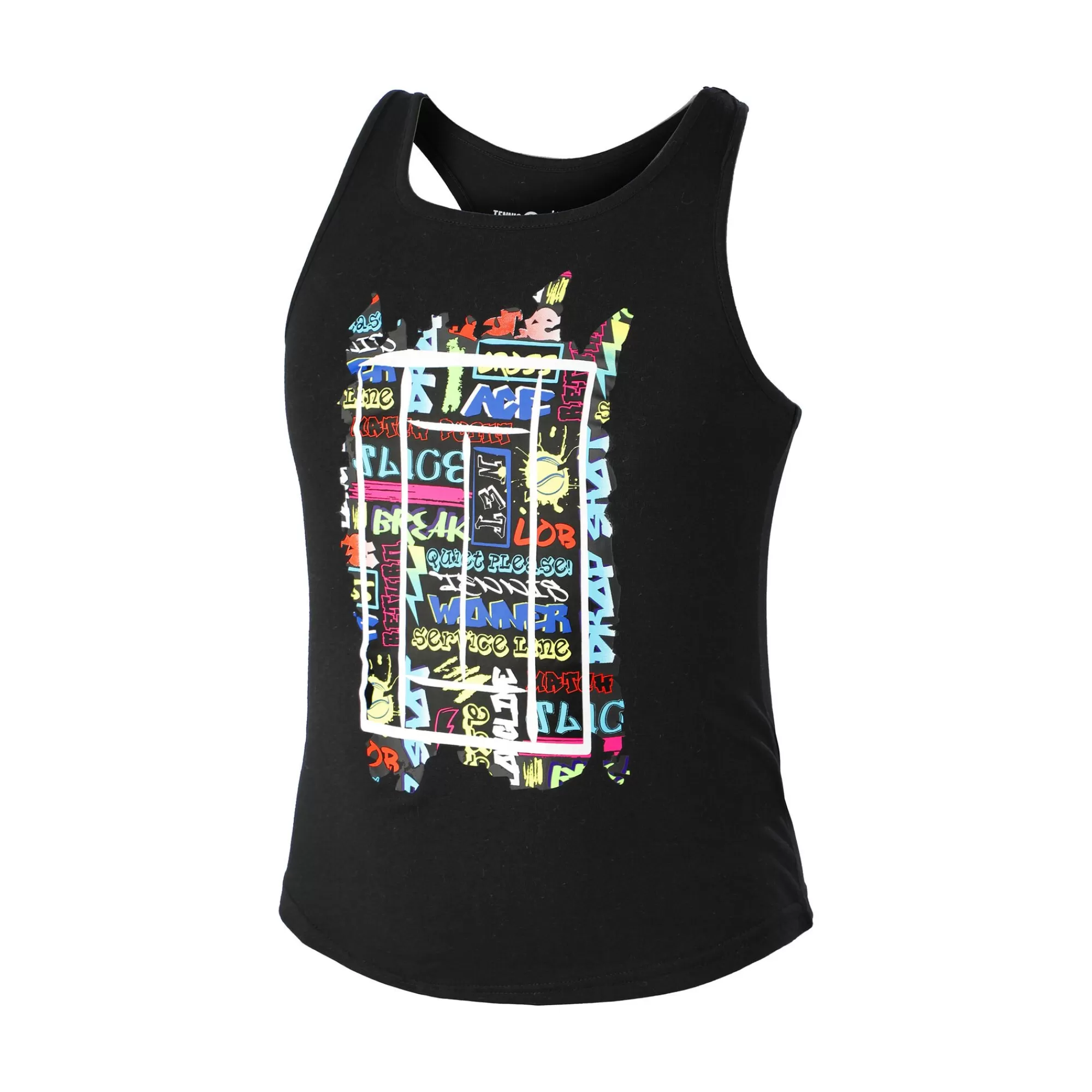 Graffity Tank Top Girls - Black, Multicoloured>Tennis-Point Cheap