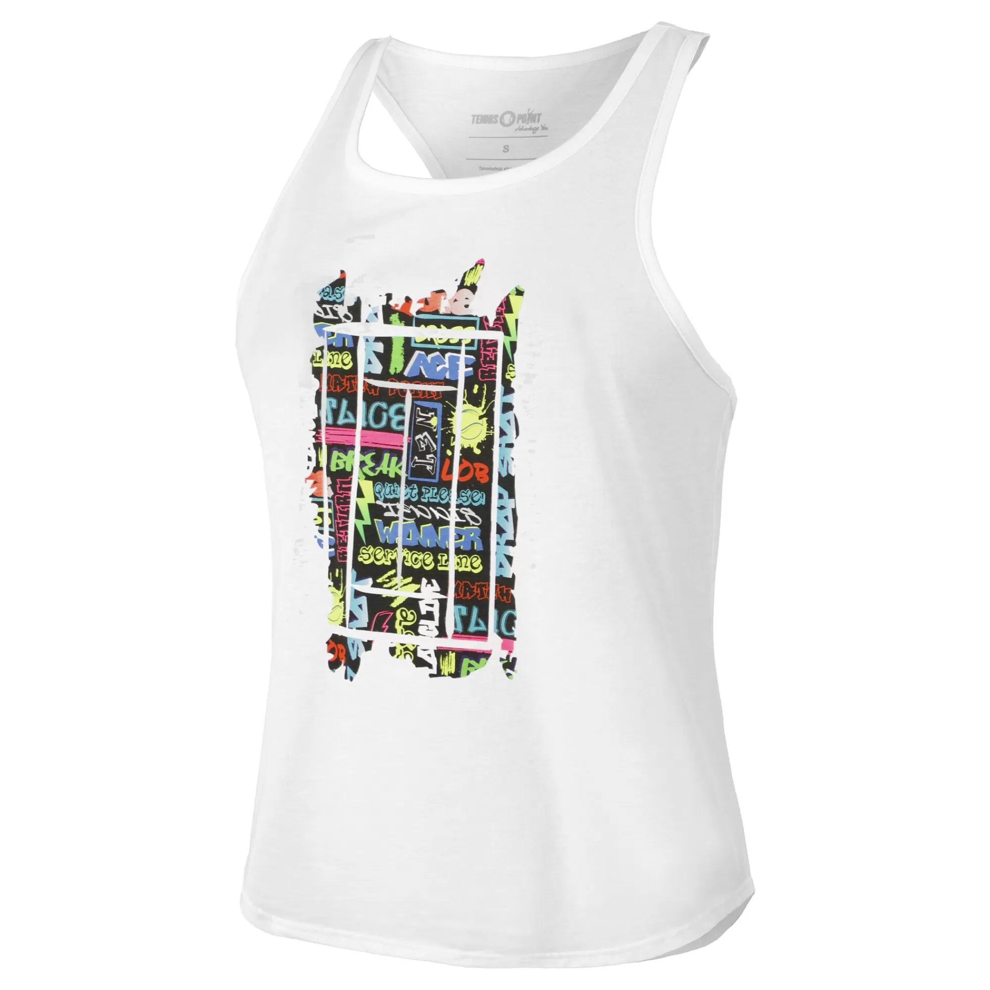 Graffity Tank Top Women - White, Multicoloured>Tennis-Point Best