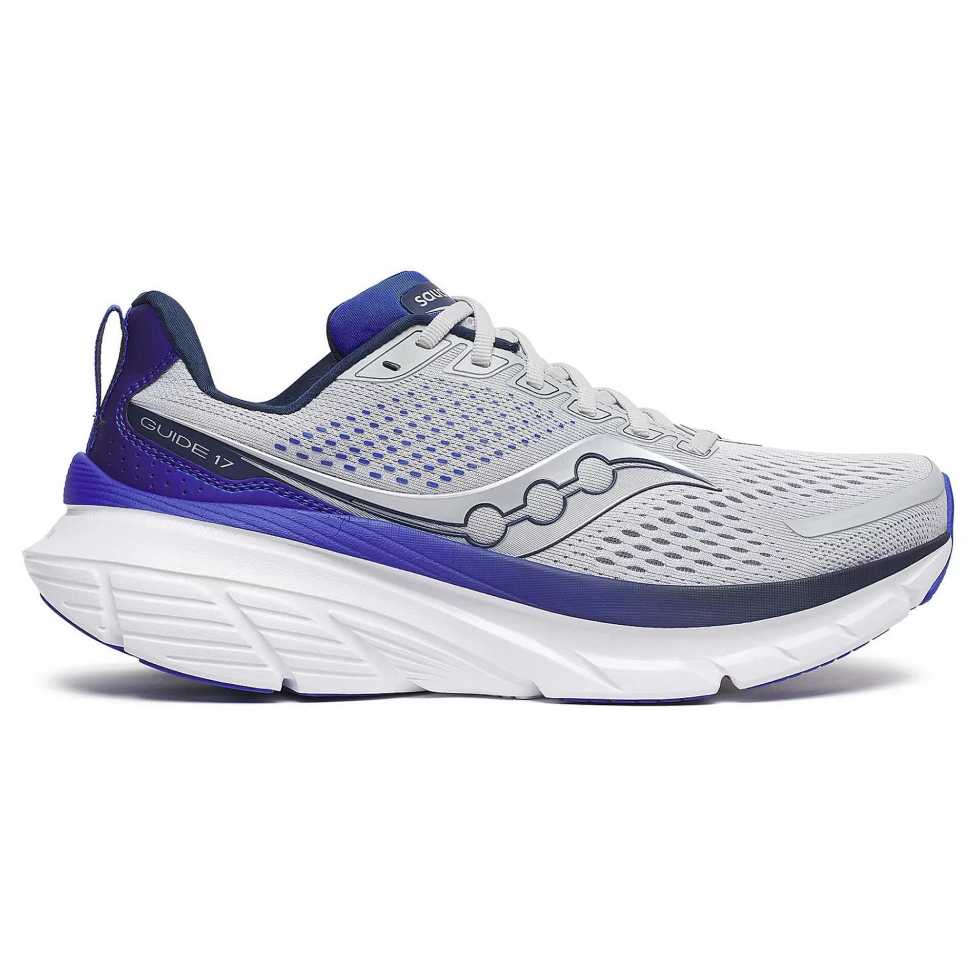 Guide 17 Stability Running Shoe Men - Grey, Dark Blue>Saucony Discount