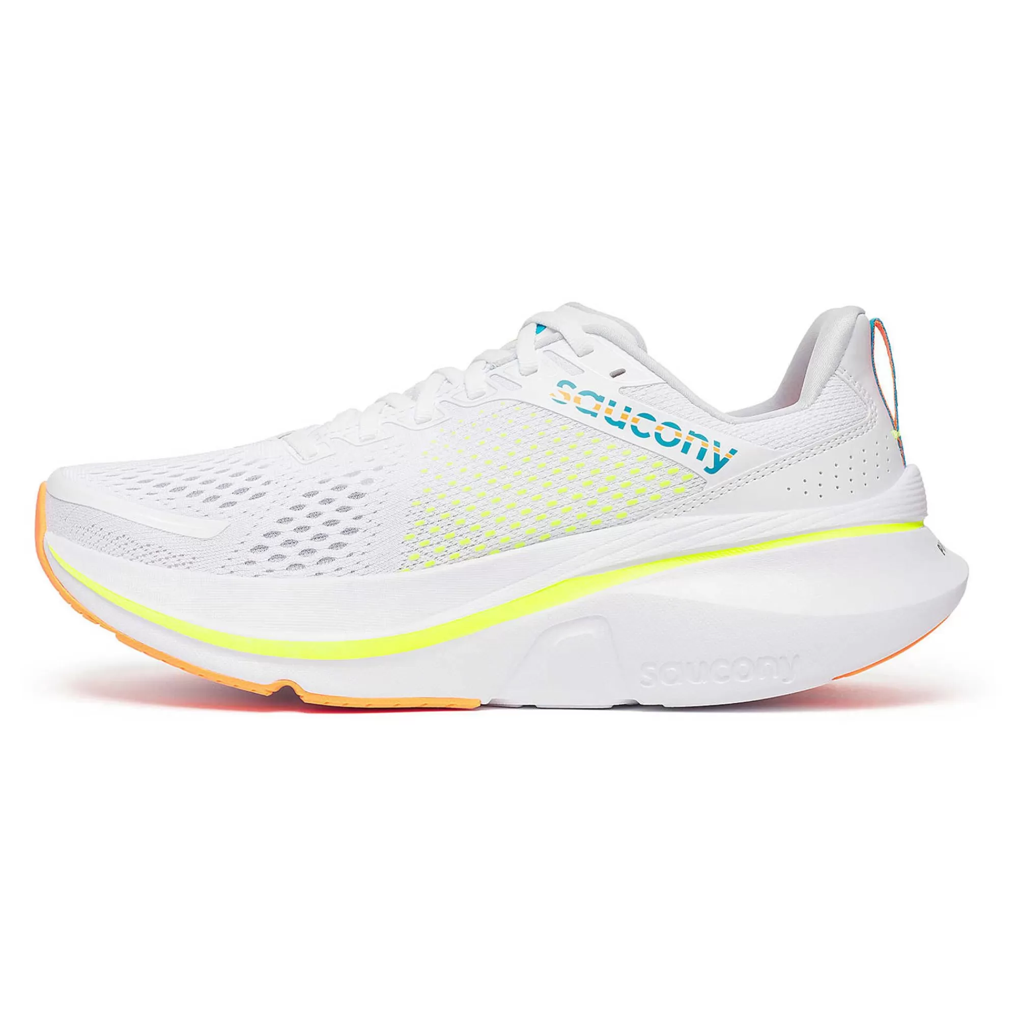 Guide 17 Stability Running Shoe Men - White, Black>Saucony Cheap