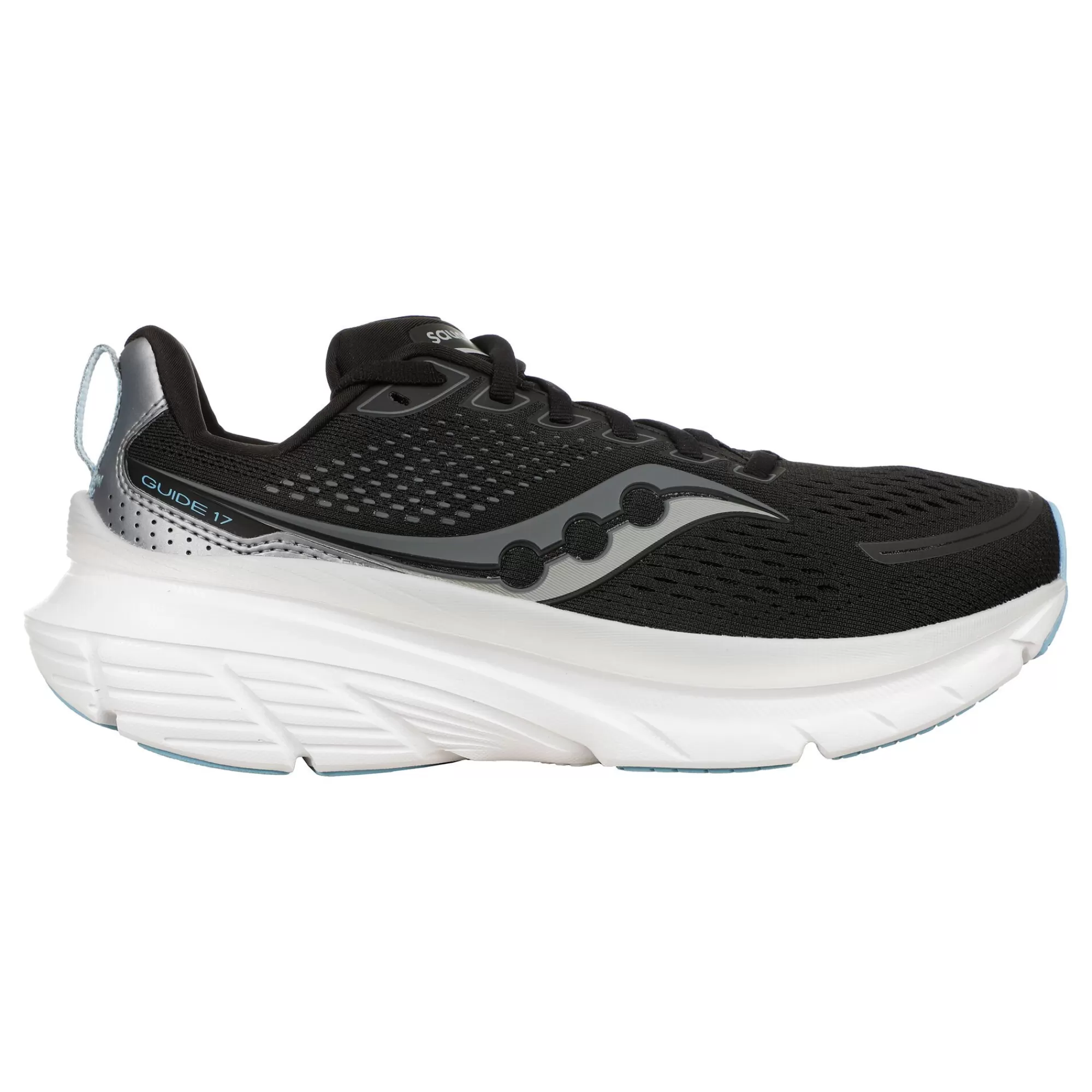 Guide 17 Stability Running Shoe Women - Black, Grey>Saucony Cheap