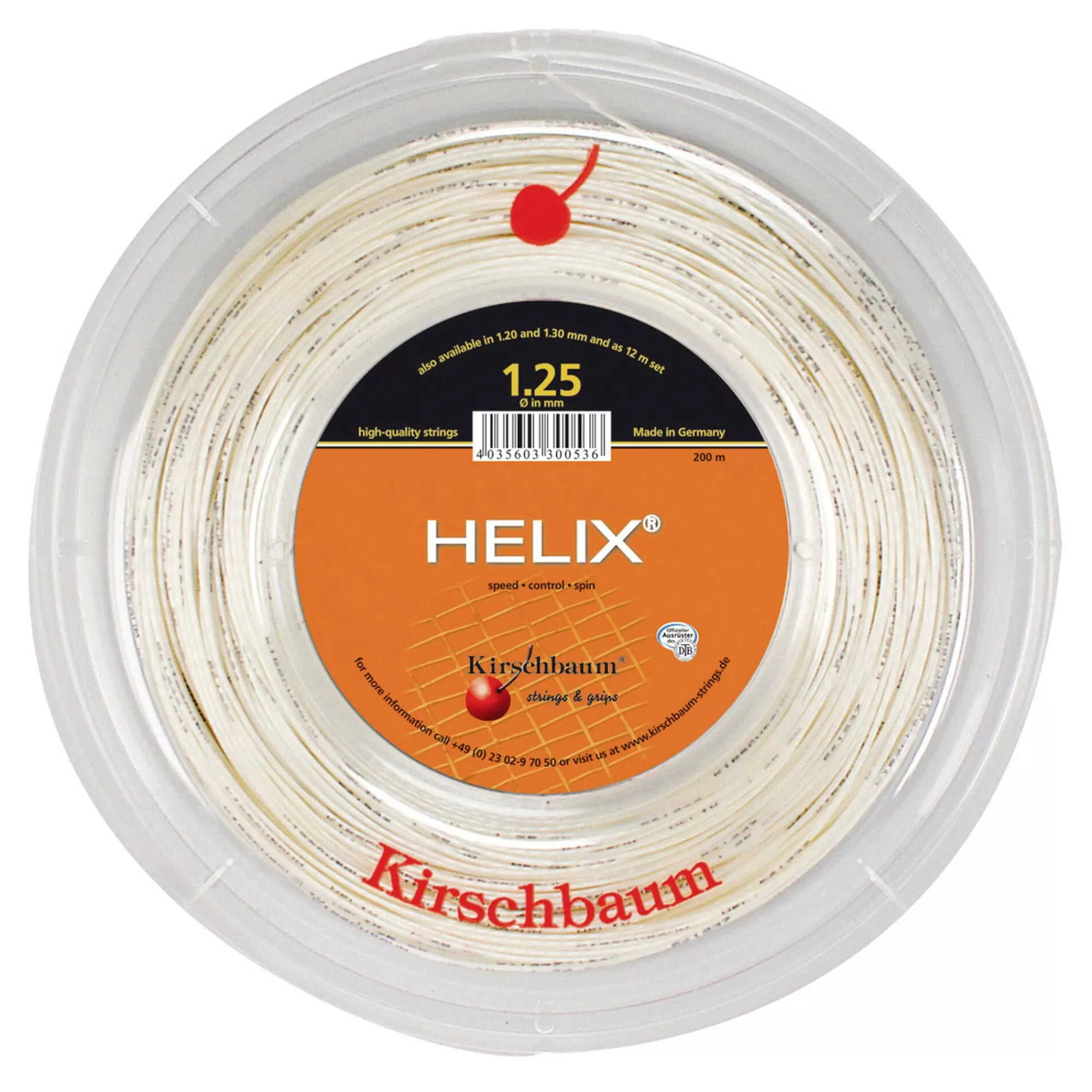 Helix String Reel 200m - White>Kirschbaum Online