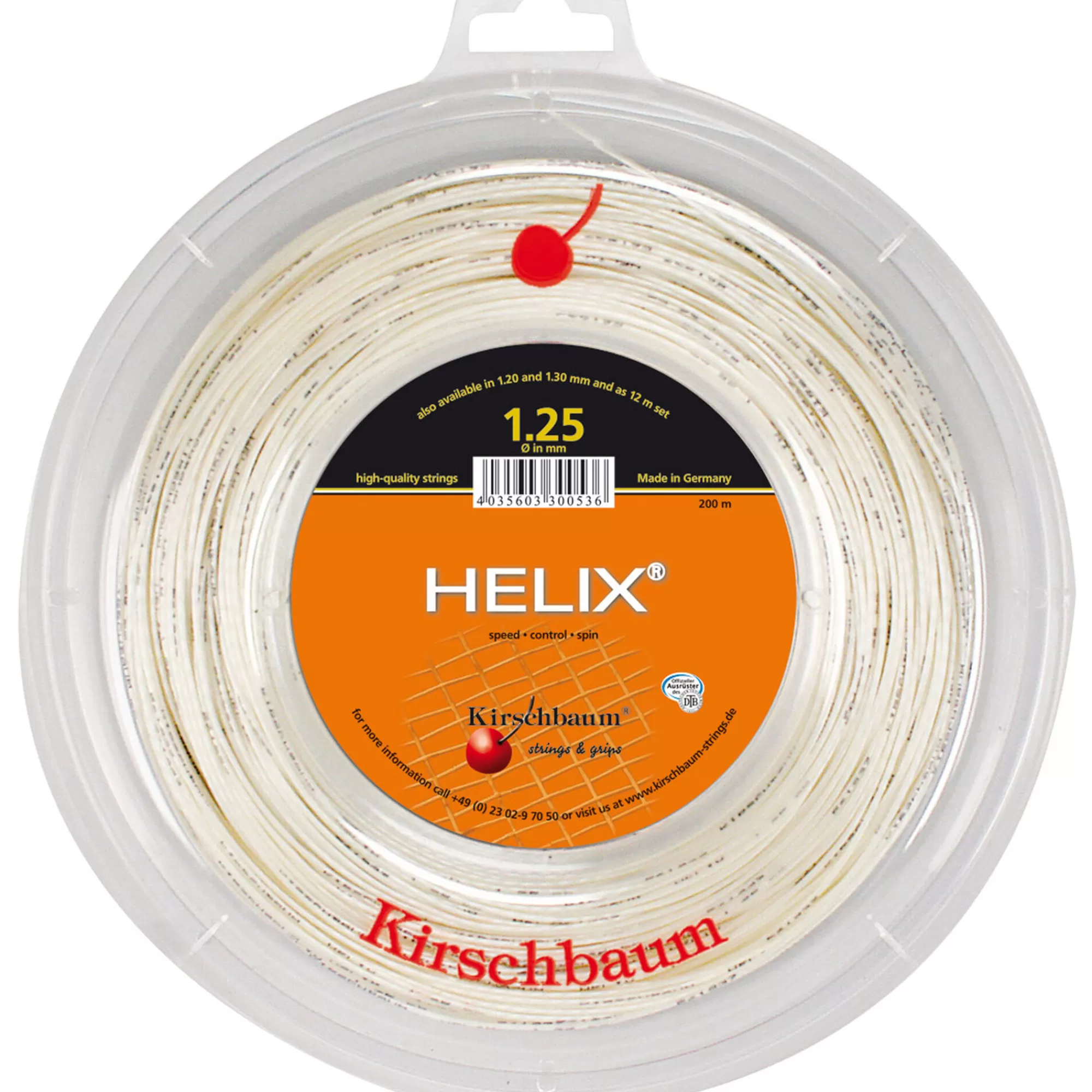 Helix String Reel 200m - White>Kirschbaum Online