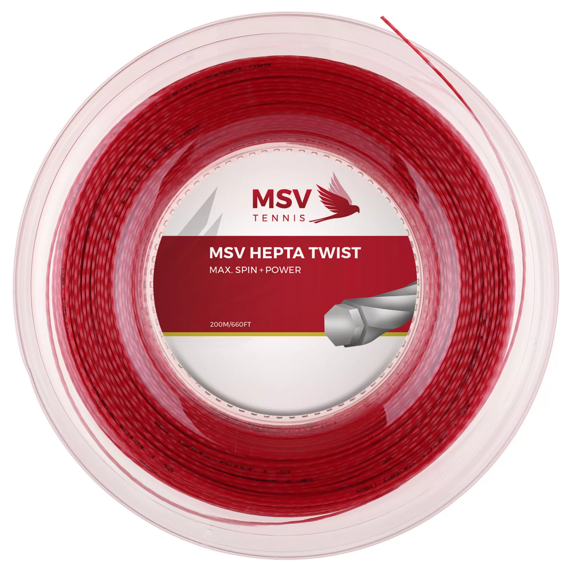 Hepta - Twist String Reel 200m - Red>MSV Clearance