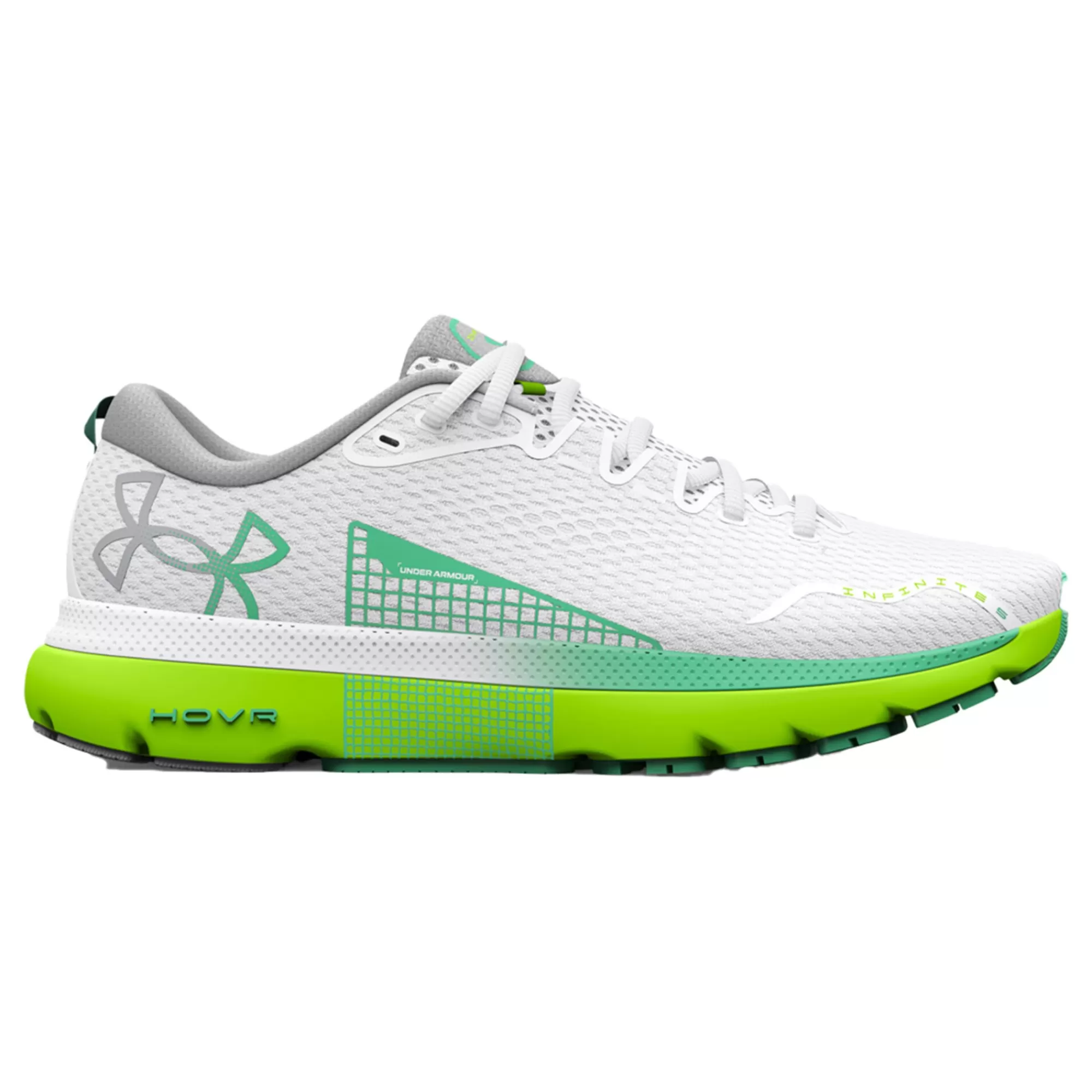 HOVR Infinite 5 Neutral Running Shoe Women - White, Light Green>Under Armour Hot