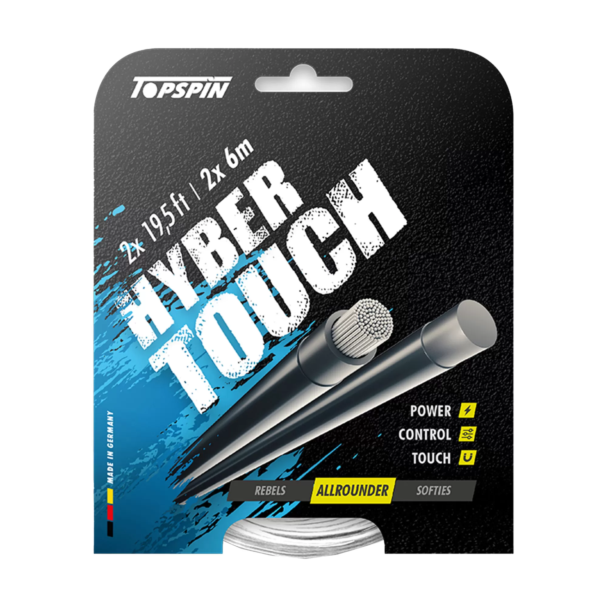 Hyber Touch 2 X 6m String Set - White>Topspin Cheap