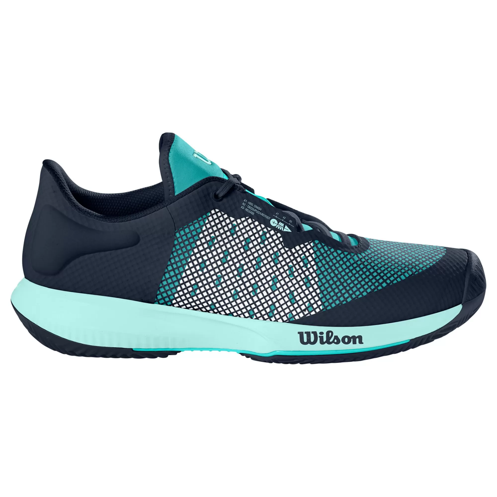 Kaos Swift Clay Court Shoe Women - Dark Blue, Mint>Wilson Store