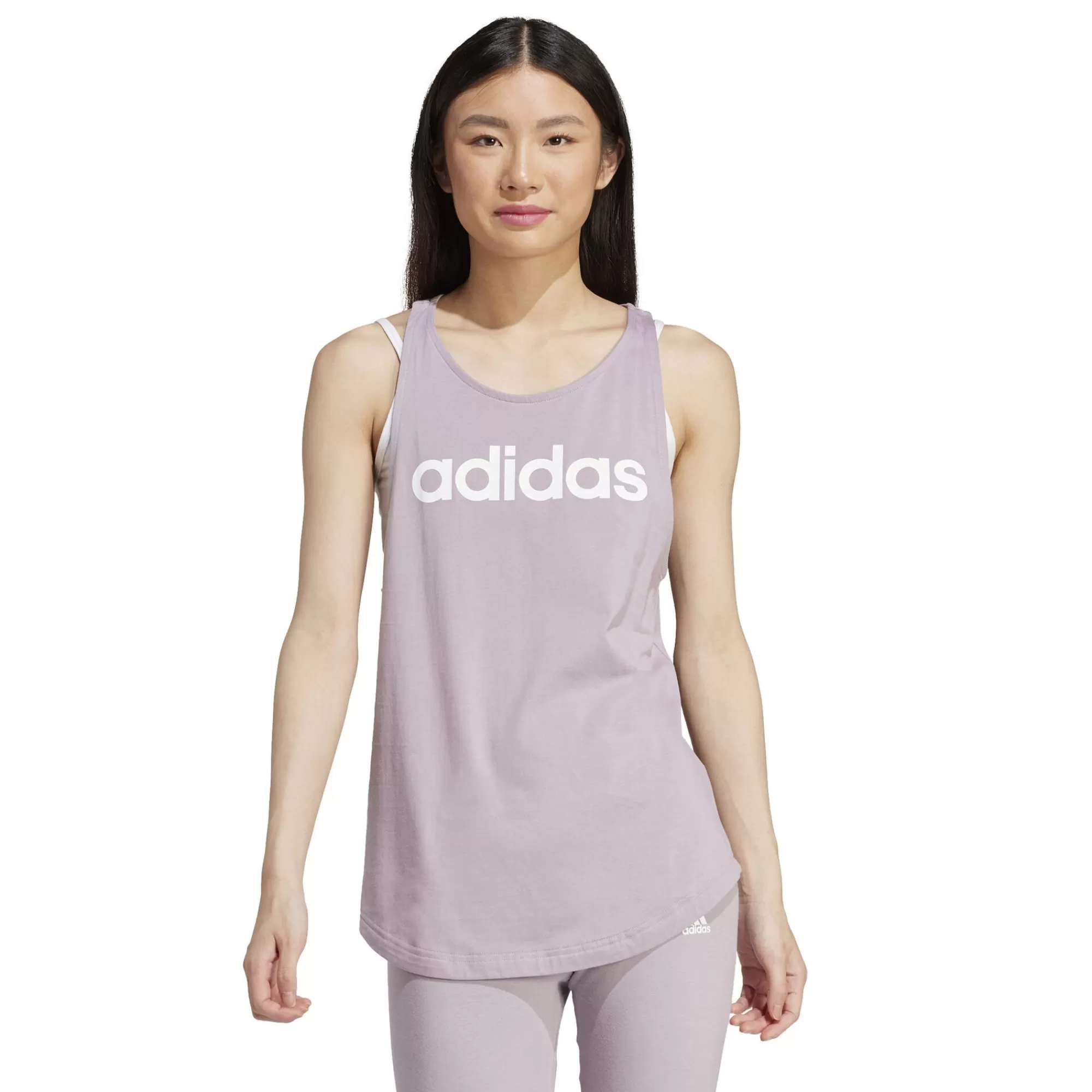Linear Tank Top Women - Lilac, White>adidas Best Sale