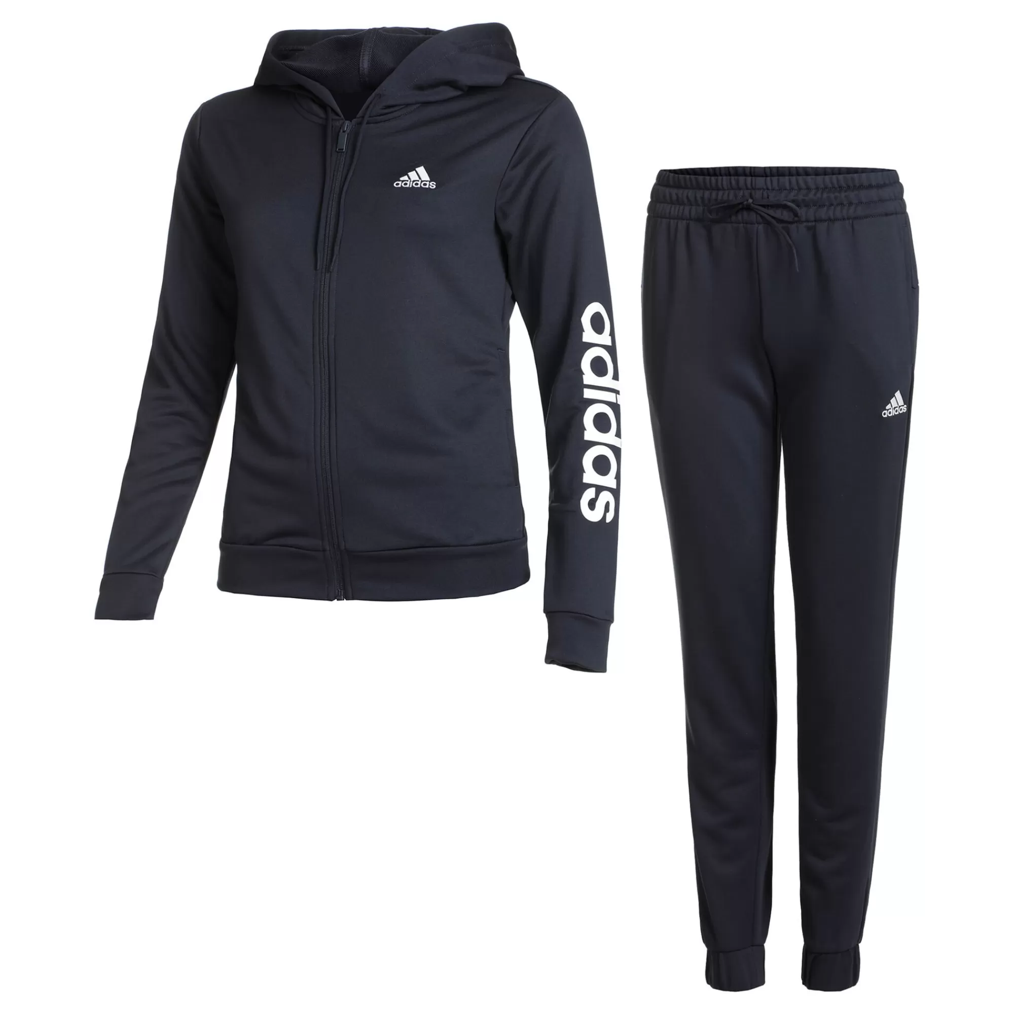 Linear Tracksuit Women - Dark Blue, White>adidas Fashion