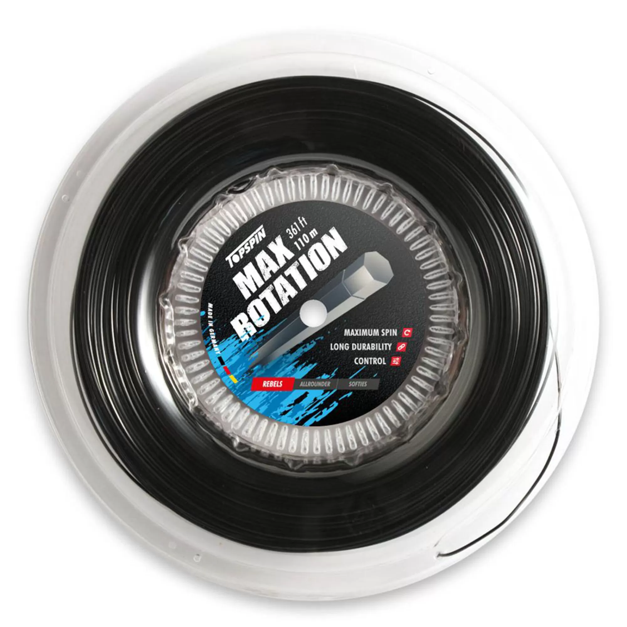 Max Rotation 110m String Reel - Black>Topspin Discount