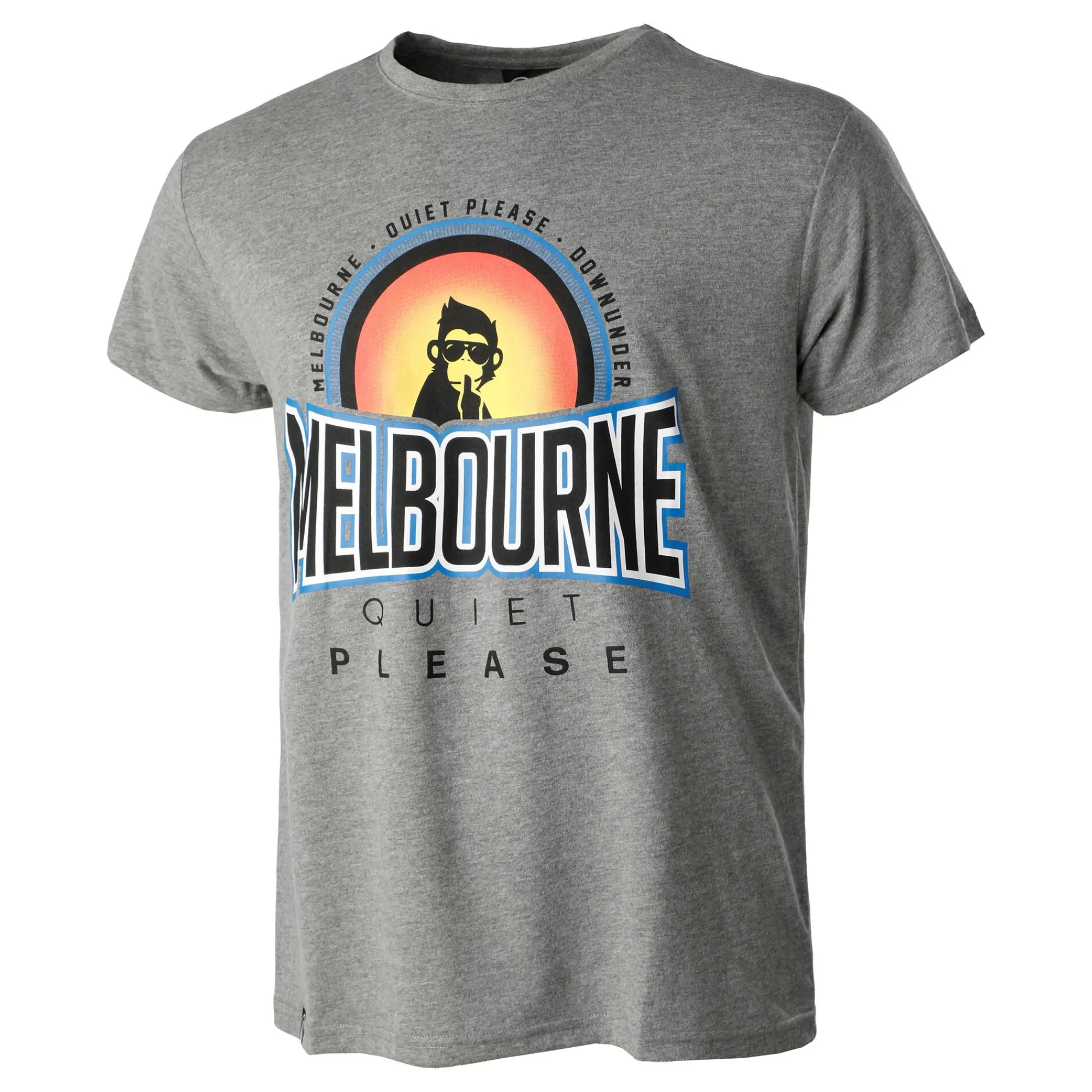 Melbourne Sunrise T-Shirt Men - Grey, Multicoloured>Quiet Please New