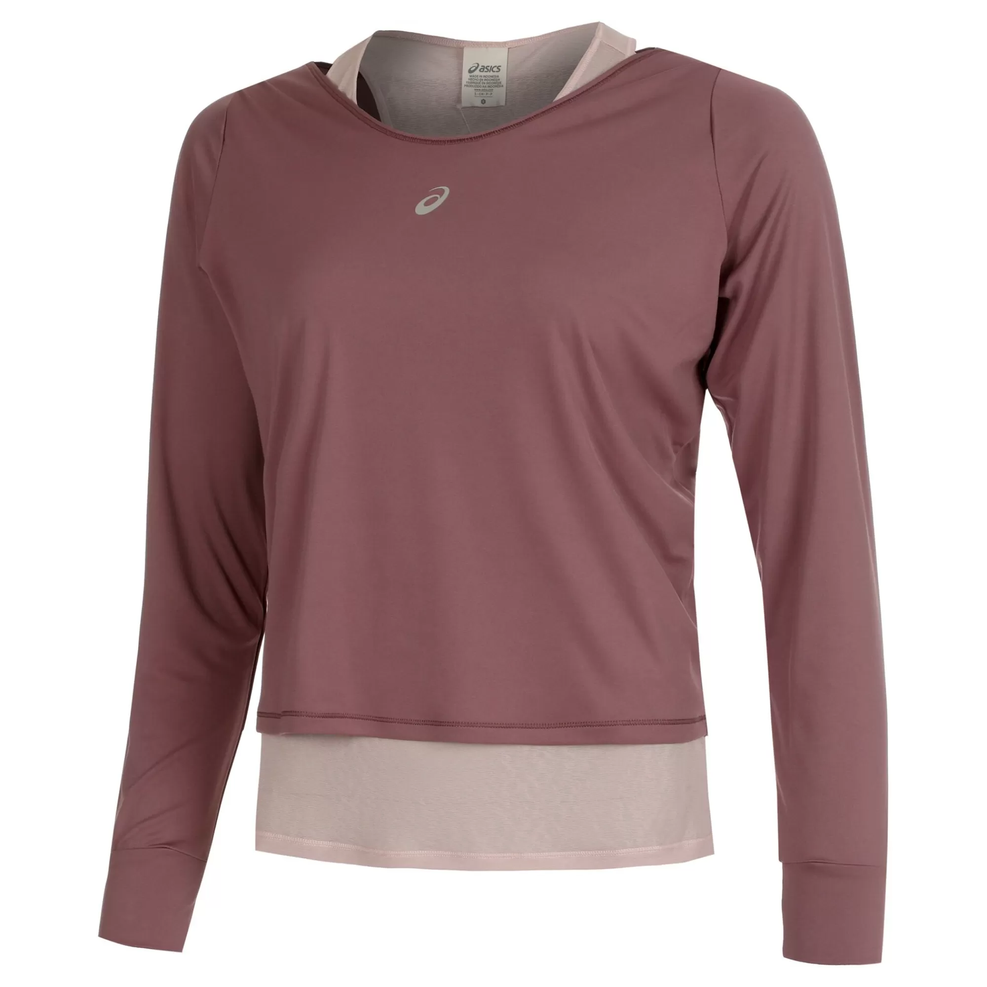 Nagino Running Shirt Women - Berry, Ecru>ASICS Clearance