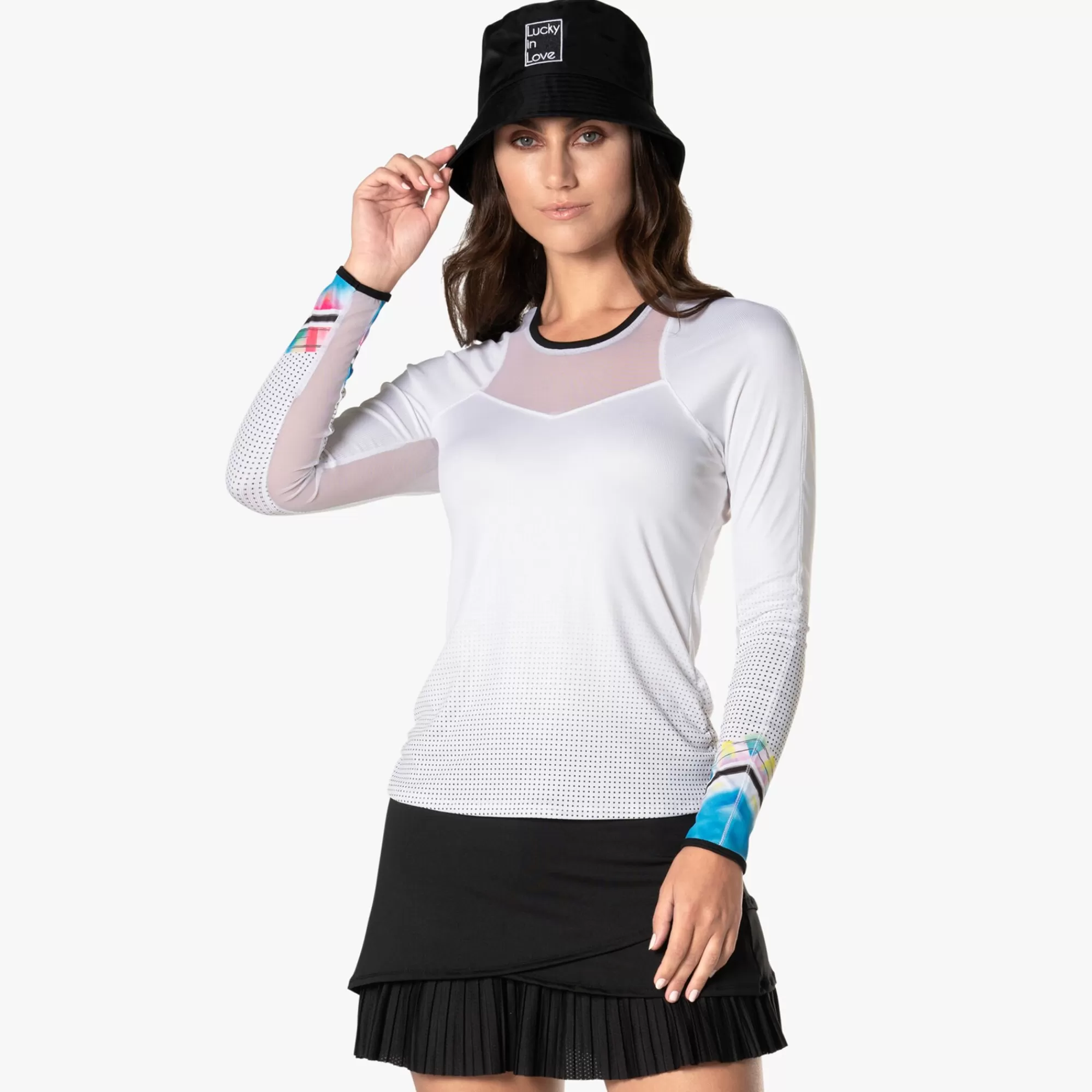 Off Tropic Long Sleeve Women - White, Multicoloured>Lucky in Love Sale
