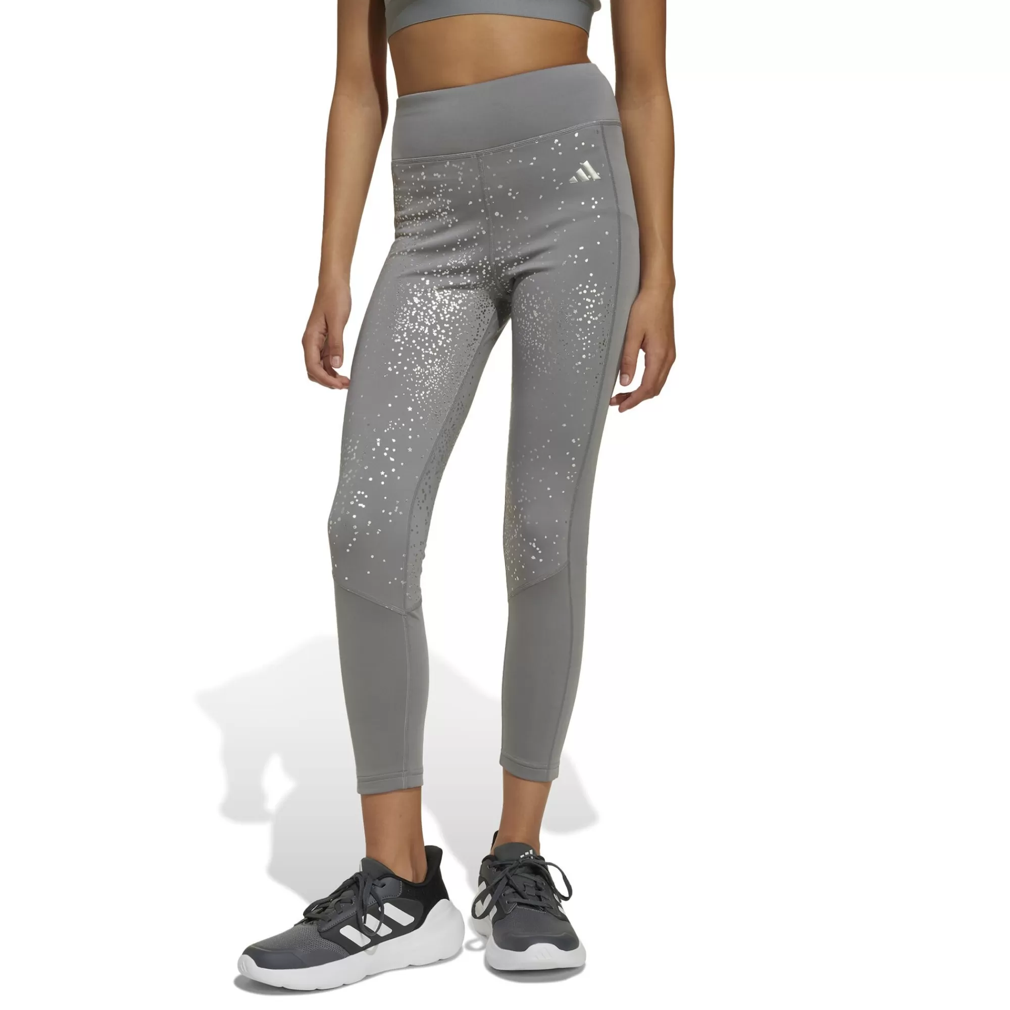 Optime Glam 7/8 Tight Kids - Grey, Silver>adidas Store