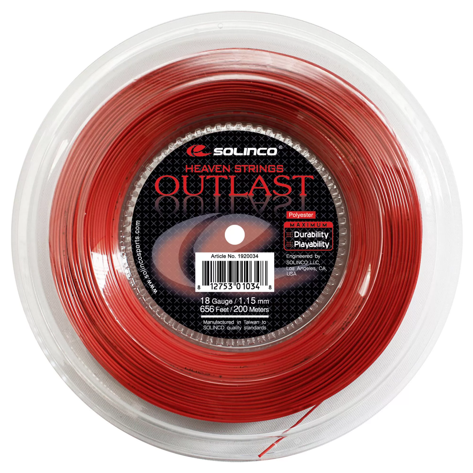 Outlast String Reel 200m - Red>Solinco Outlet