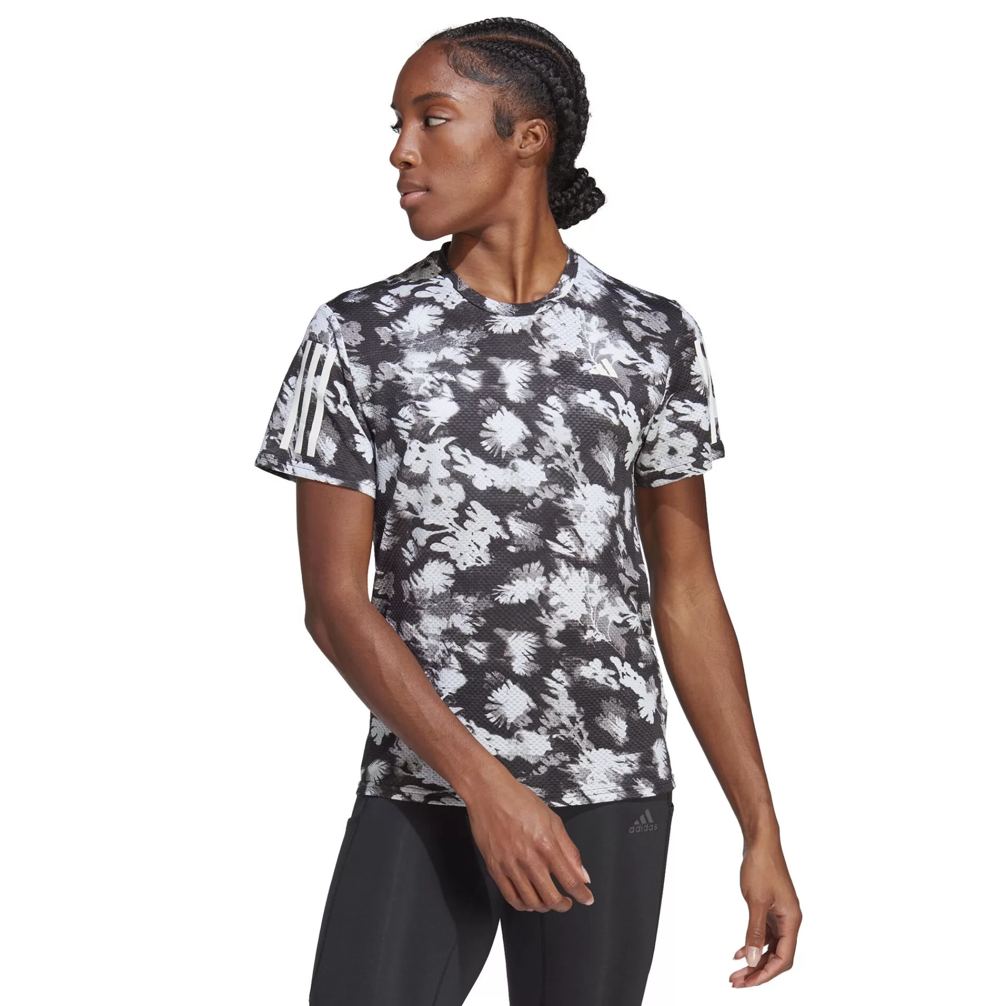 Own The Run Cooler Running Shirt Women - Grey, Black>adidas Cheap