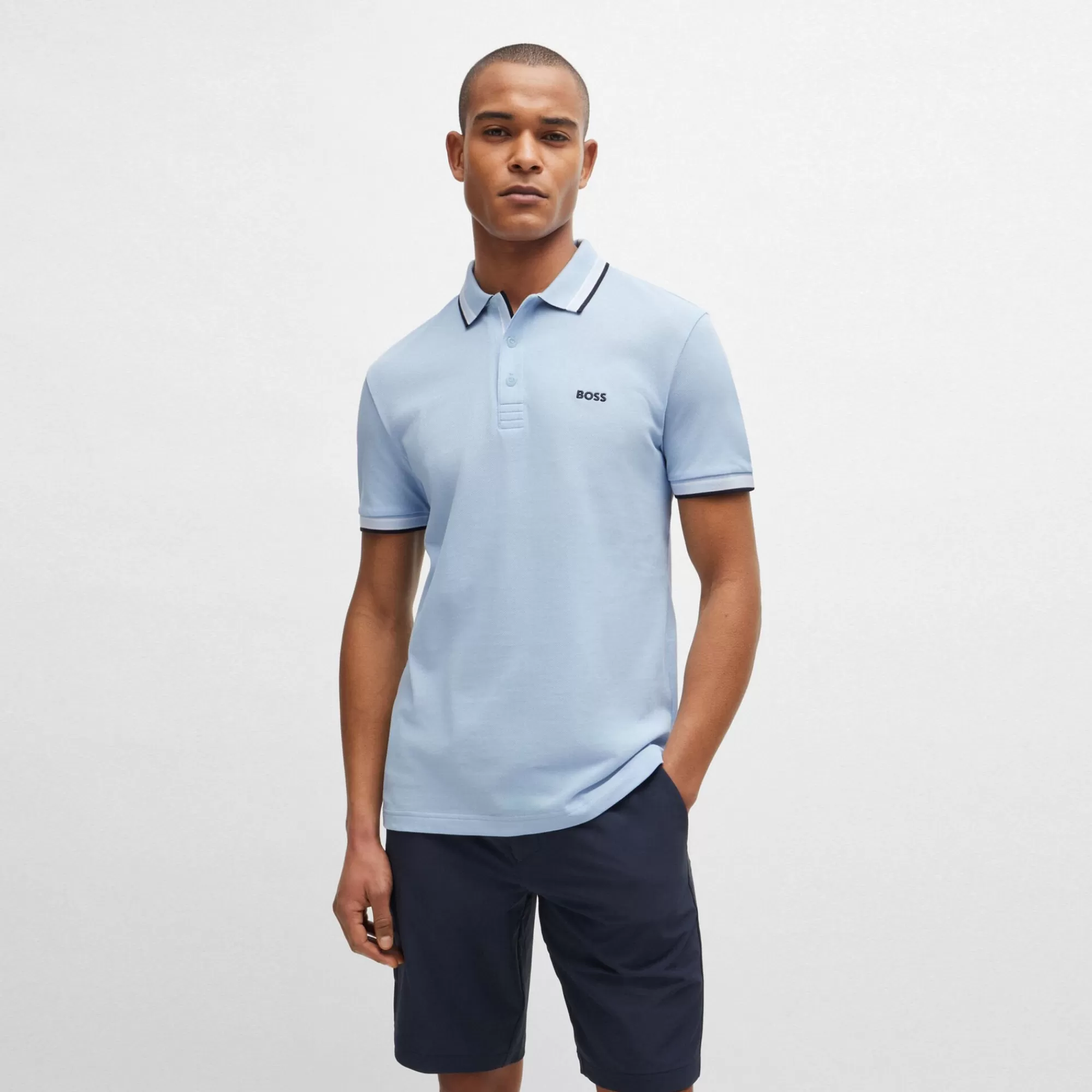 Paddy Polo Men - Light Blue>BOSS Flash Sale
