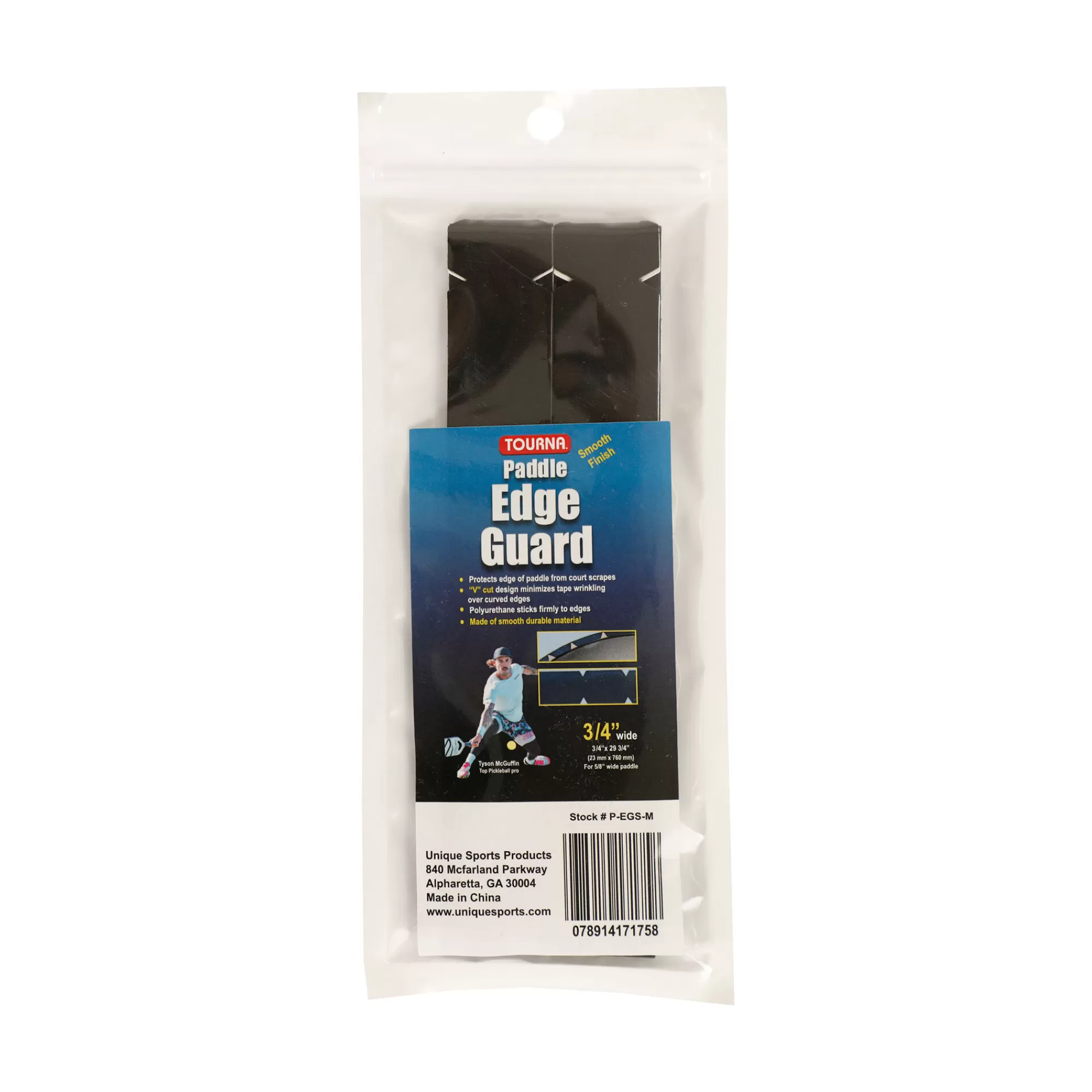 Padel Edge Guard 16mm Pickleball Frame Protection Tape - Black>Tourna Shop