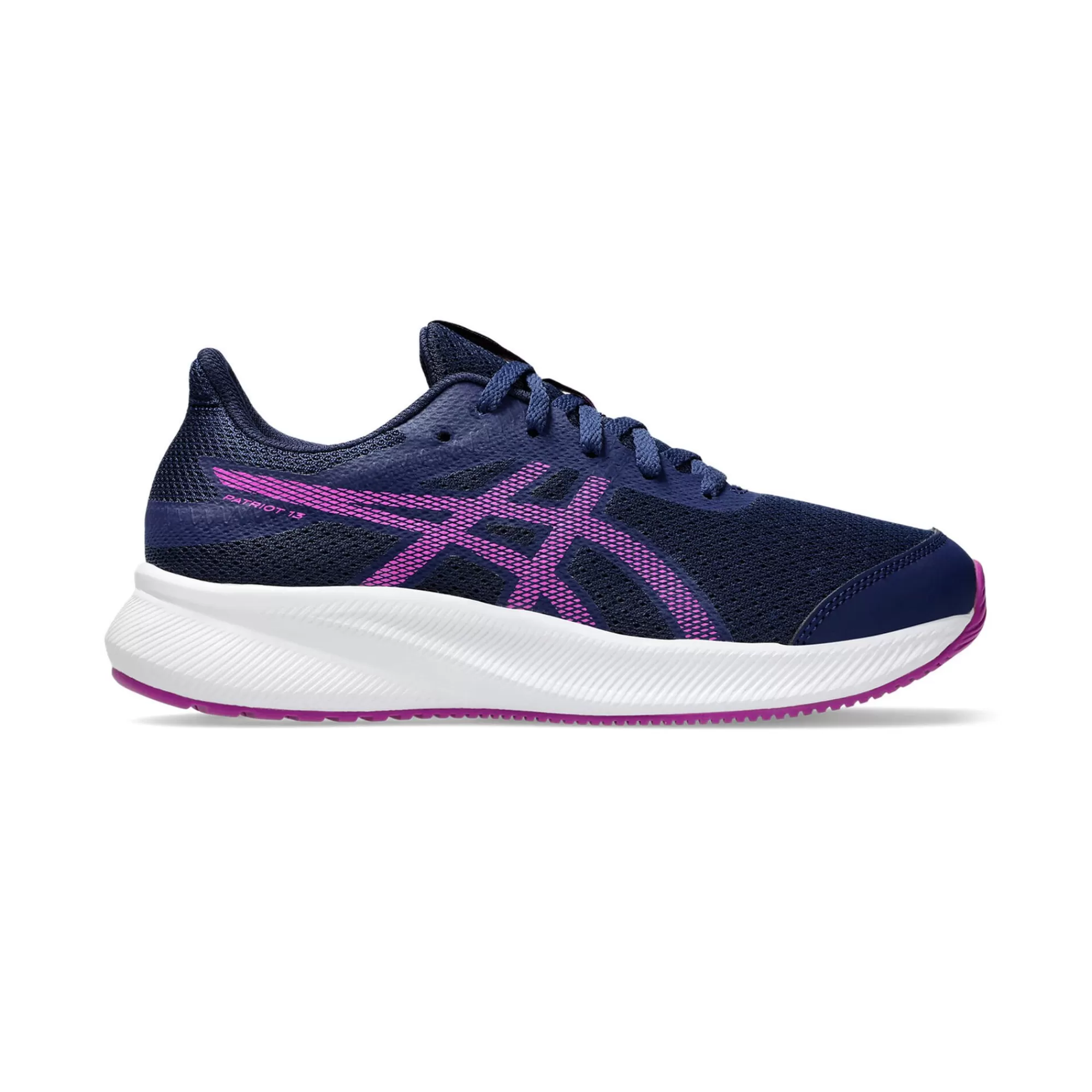 Patriot 13 GS Neutral Running Shoe Kids - Blue, White>ASICS Clearance