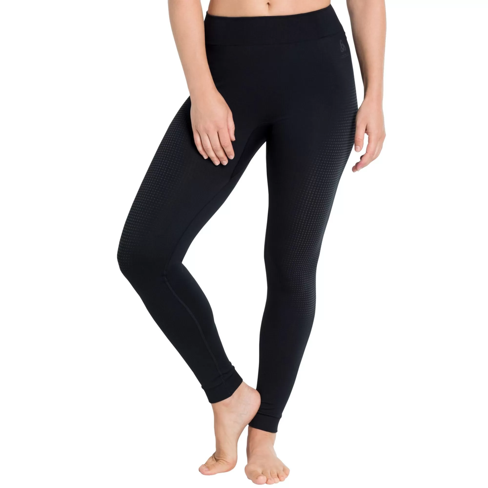 Performance Warm Eco Big Logo Bottom Long Tight Women - Black, Grey>Odlo Clearance