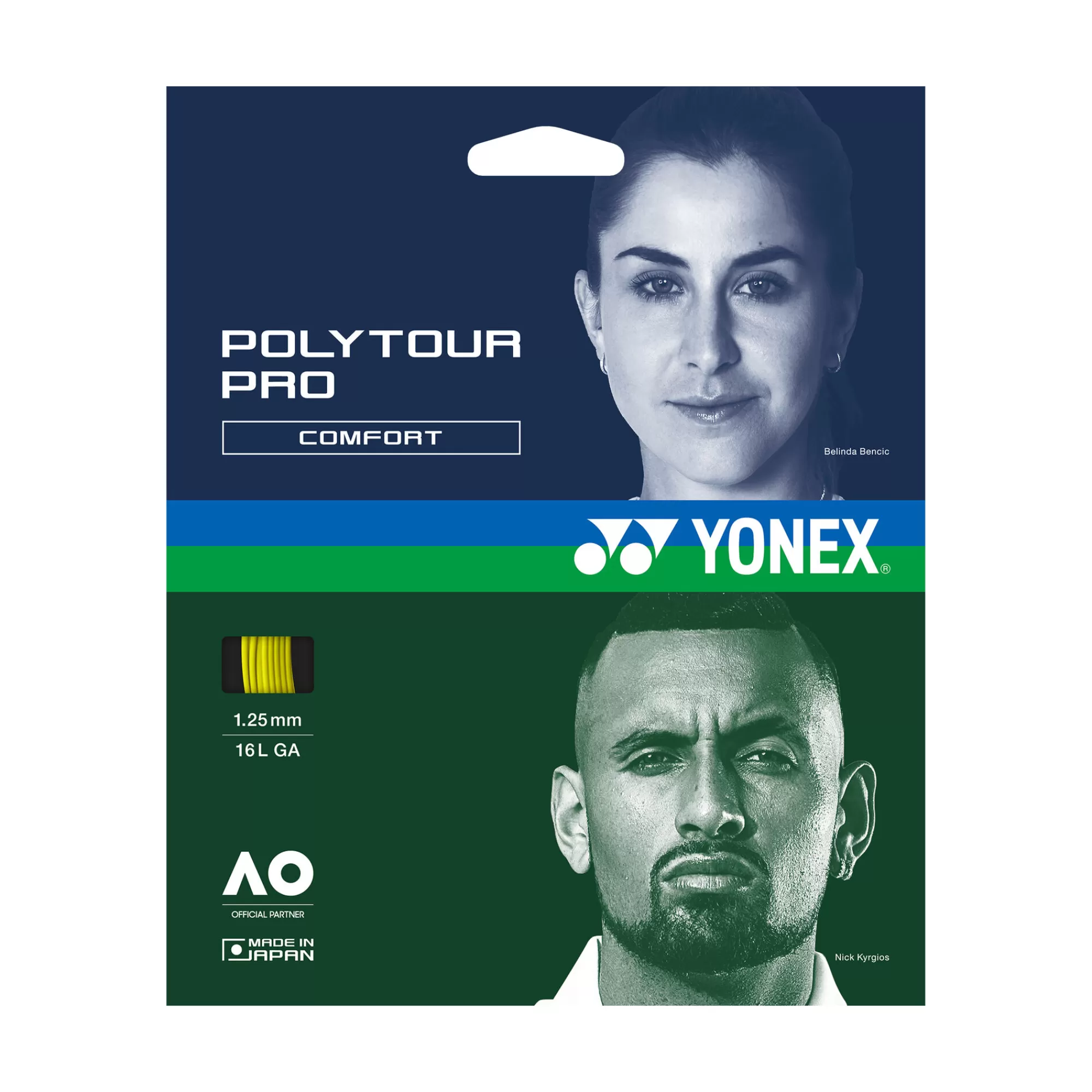 Poly Tour Pro String Set 12m - Yellow>Yonex Fashion