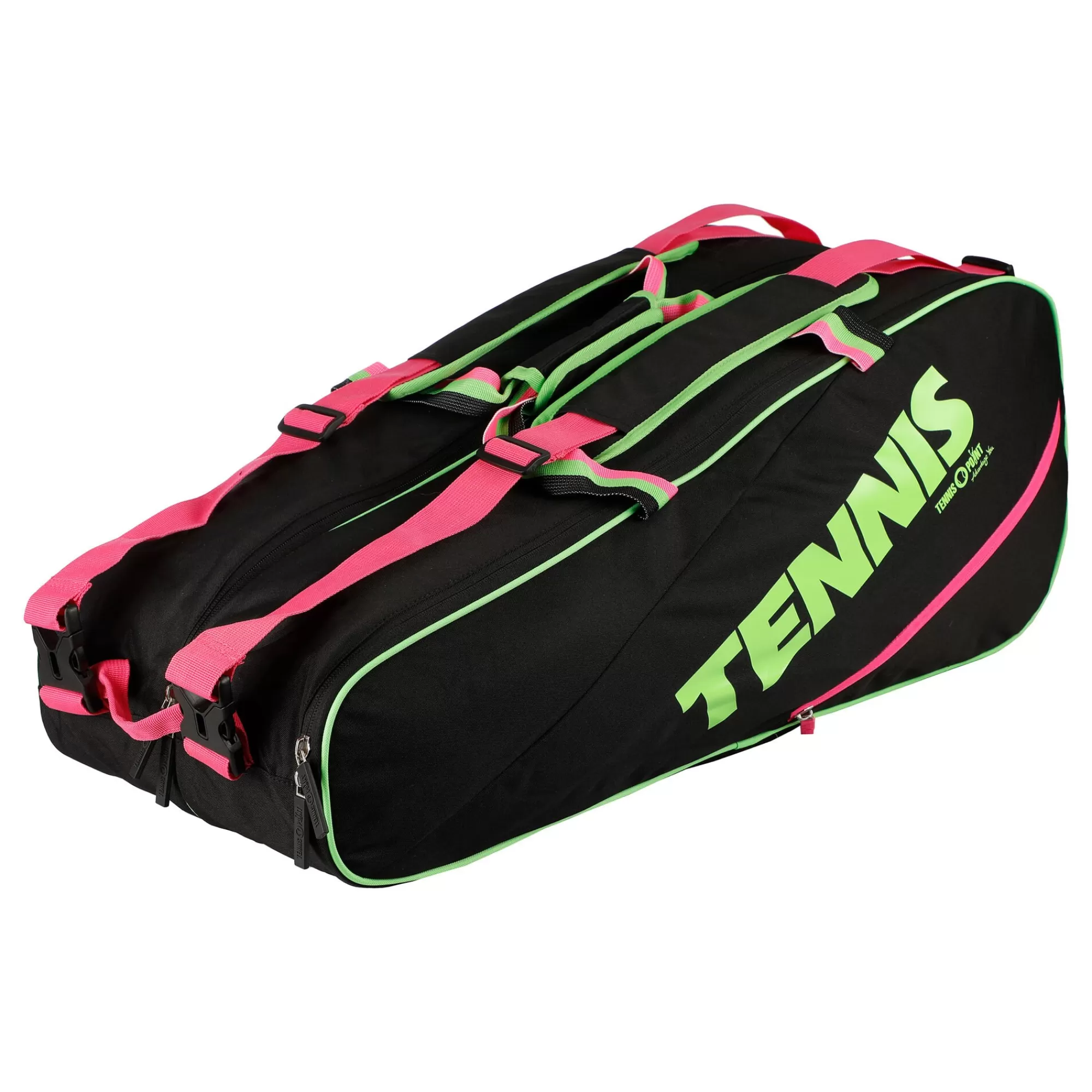 Premium Neon 6R Racket Bag - Black, Neon Green>Tennis-Point Store