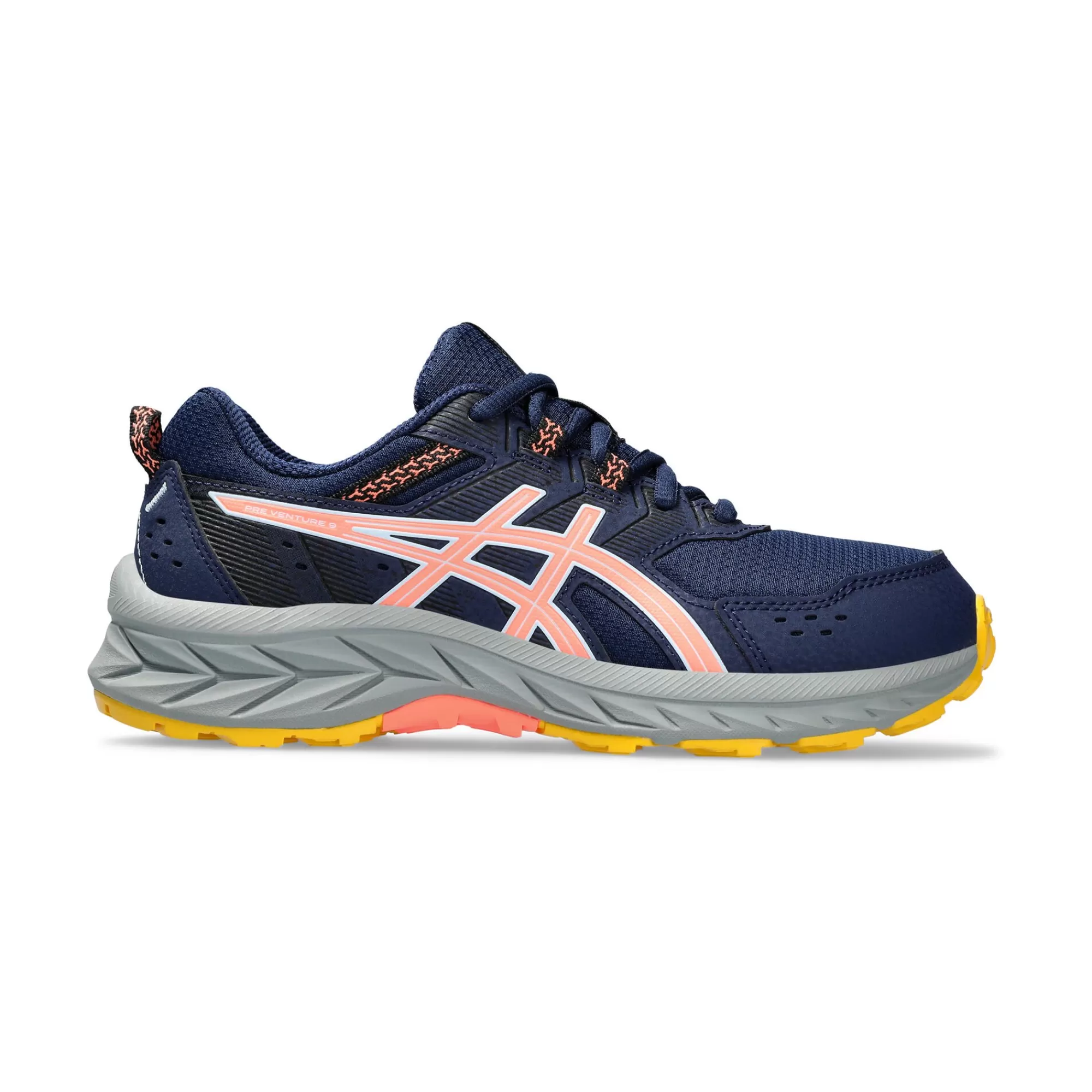 Pre-Venture 9 GS Trail Running Shoe Kids - Dark Blue, Coral>ASICS Sale