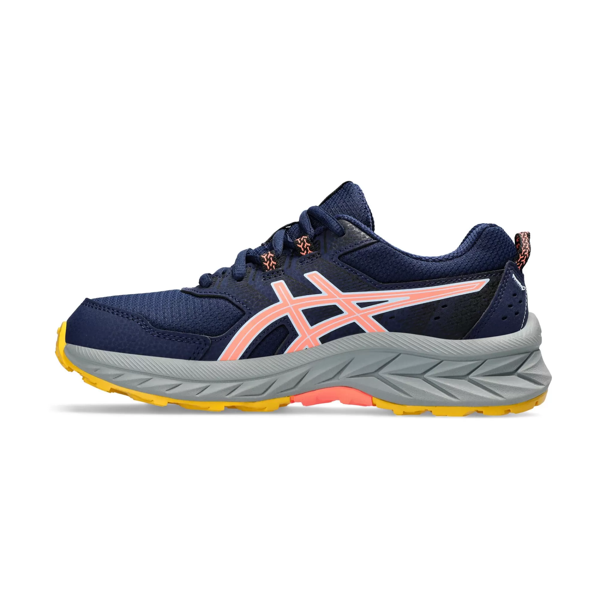Pre-Venture 9 GS Trail Running Shoe Kids - Dark Blue, Coral>ASICS Sale