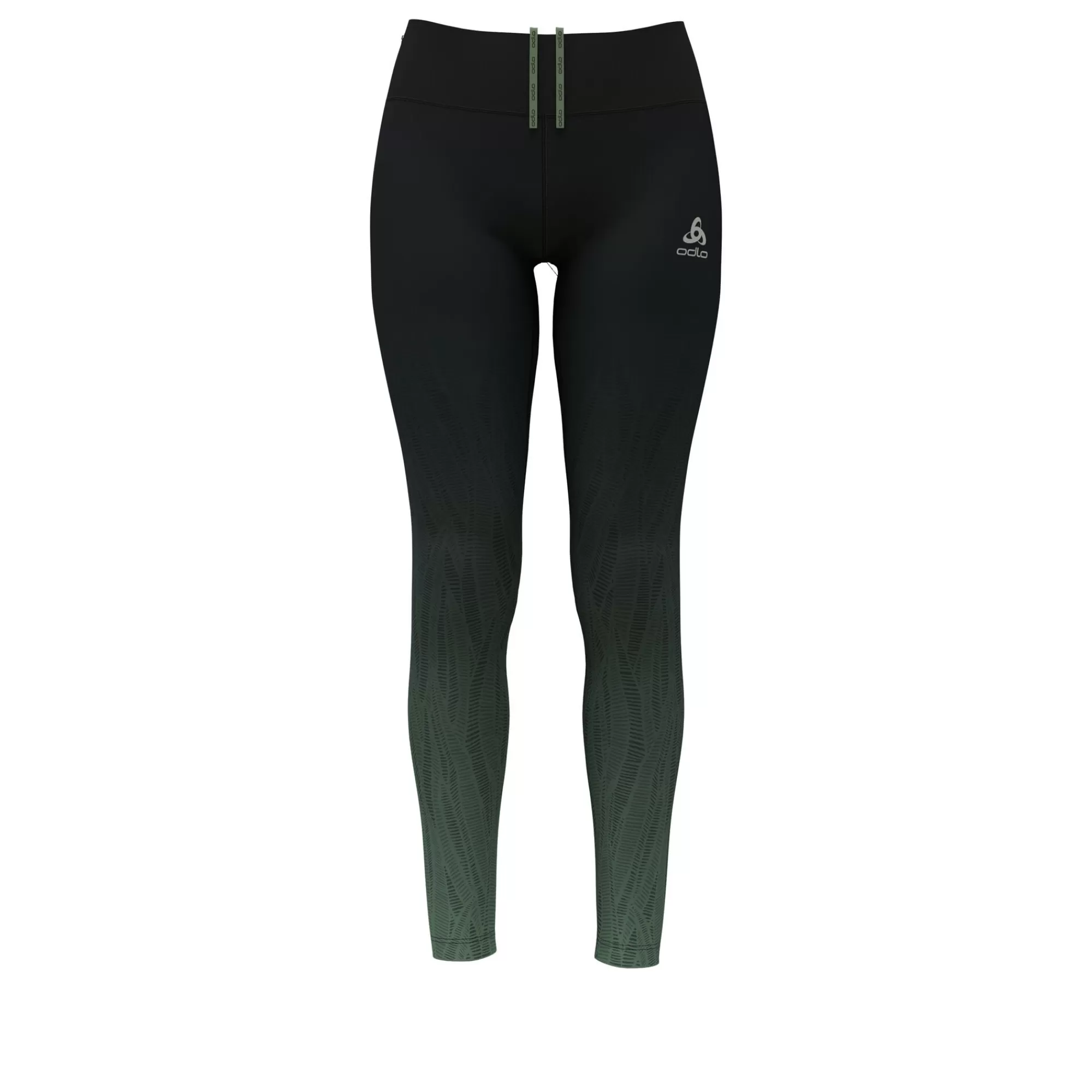 Print Tight Women - Black, Green>Odlo Best