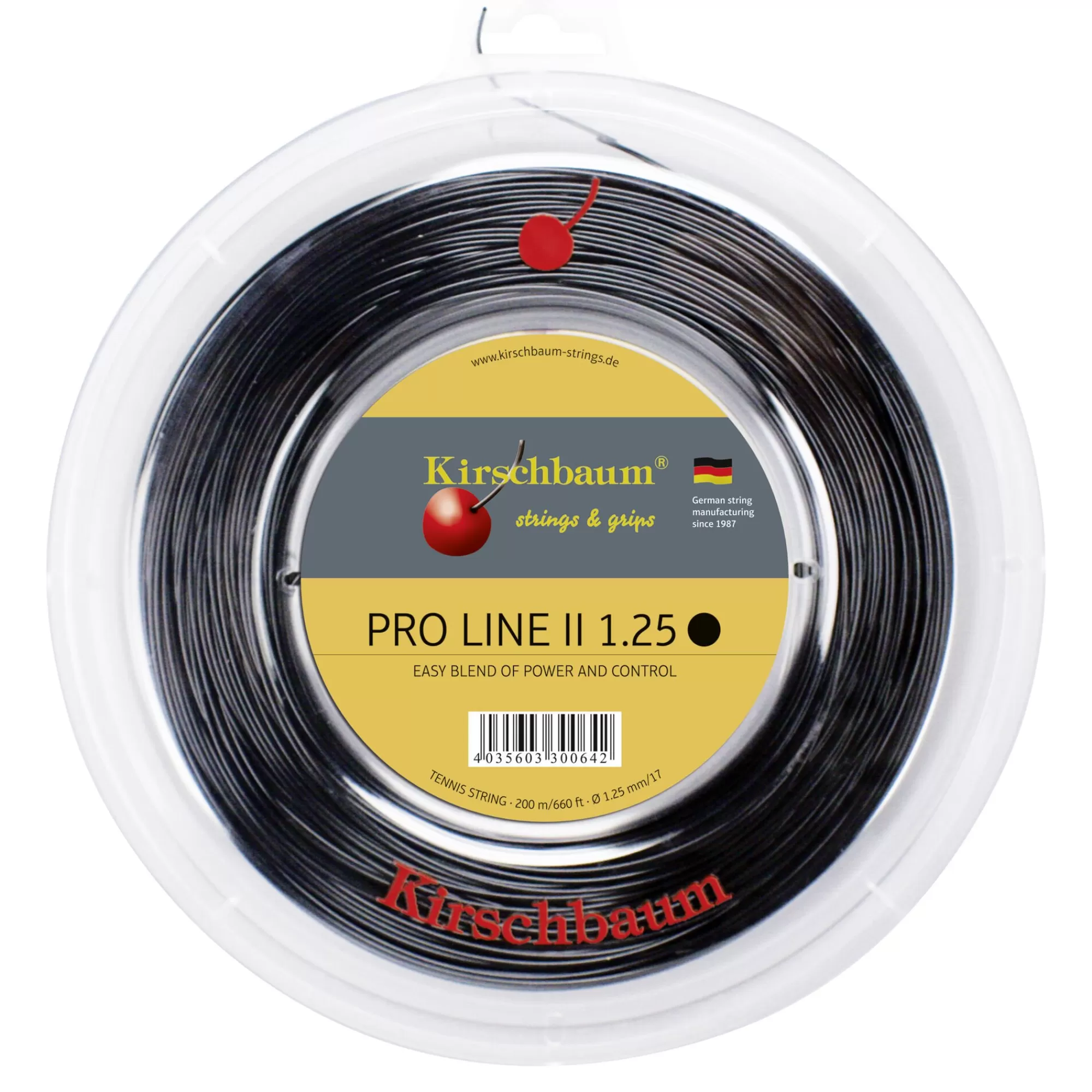 Pro Line String Reel 200m - Black>Kirschbaum Sale