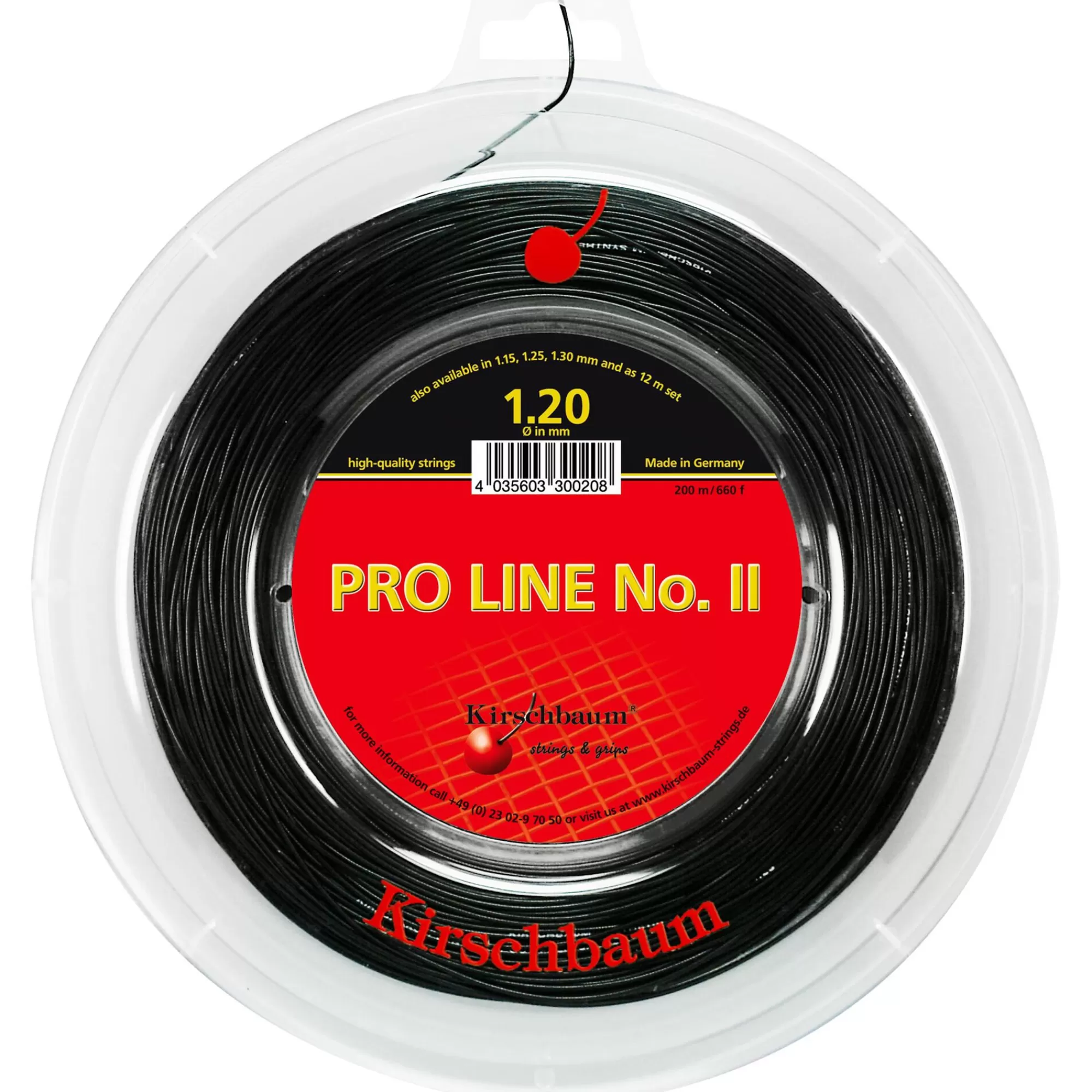 Pro Line String Reel 200m - Black>Kirschbaum Sale