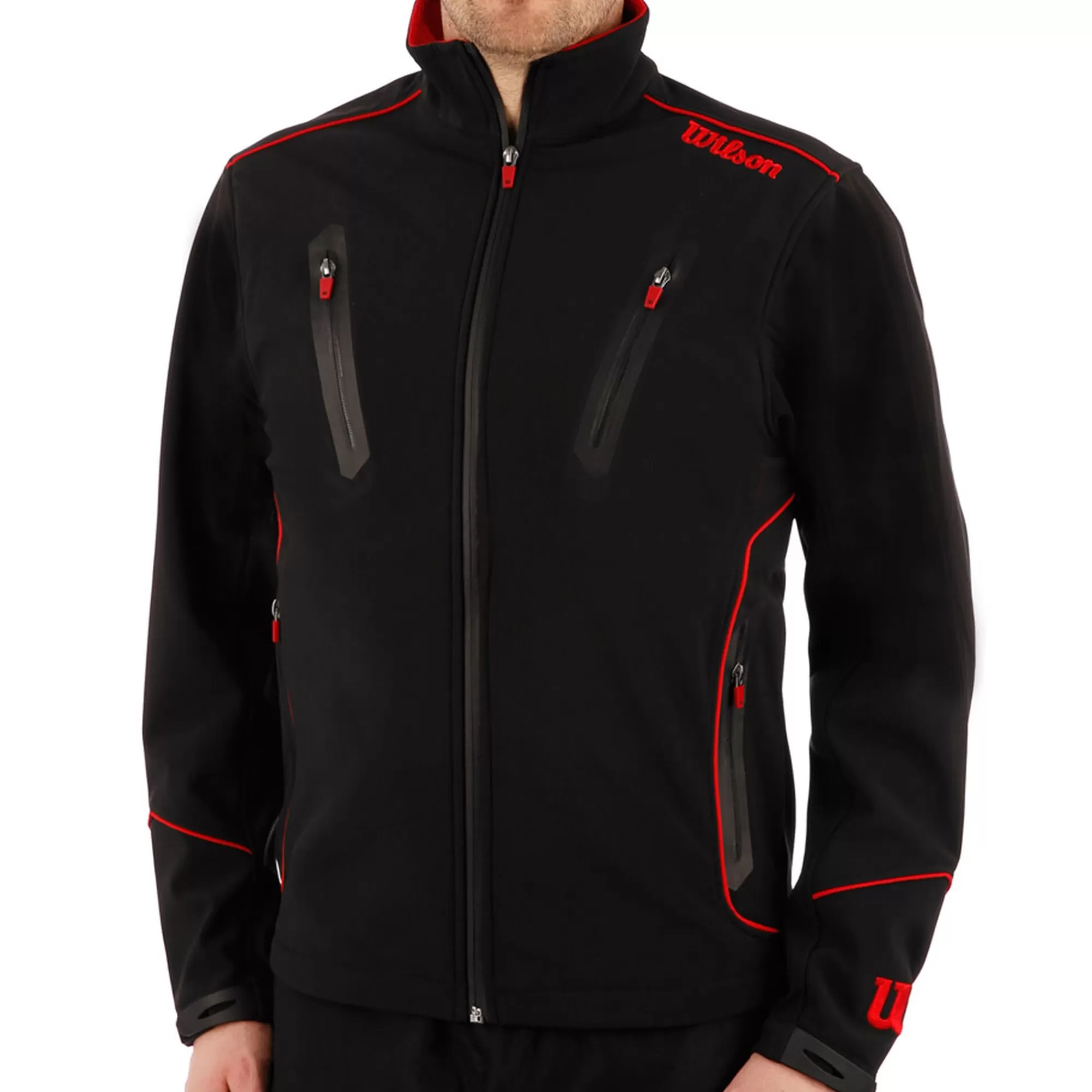 Promo Training Jacket Men - Black, Red>Wilson Flash Sale