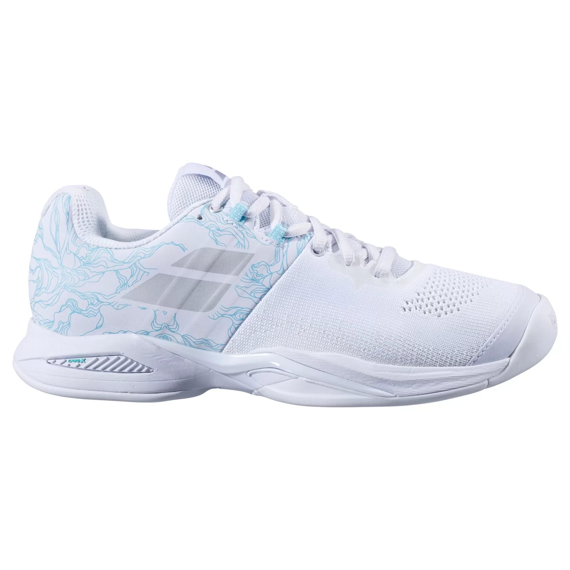 Propulse Blast Carpet Shoe Women - White, Light Blue>Babolat Discount
