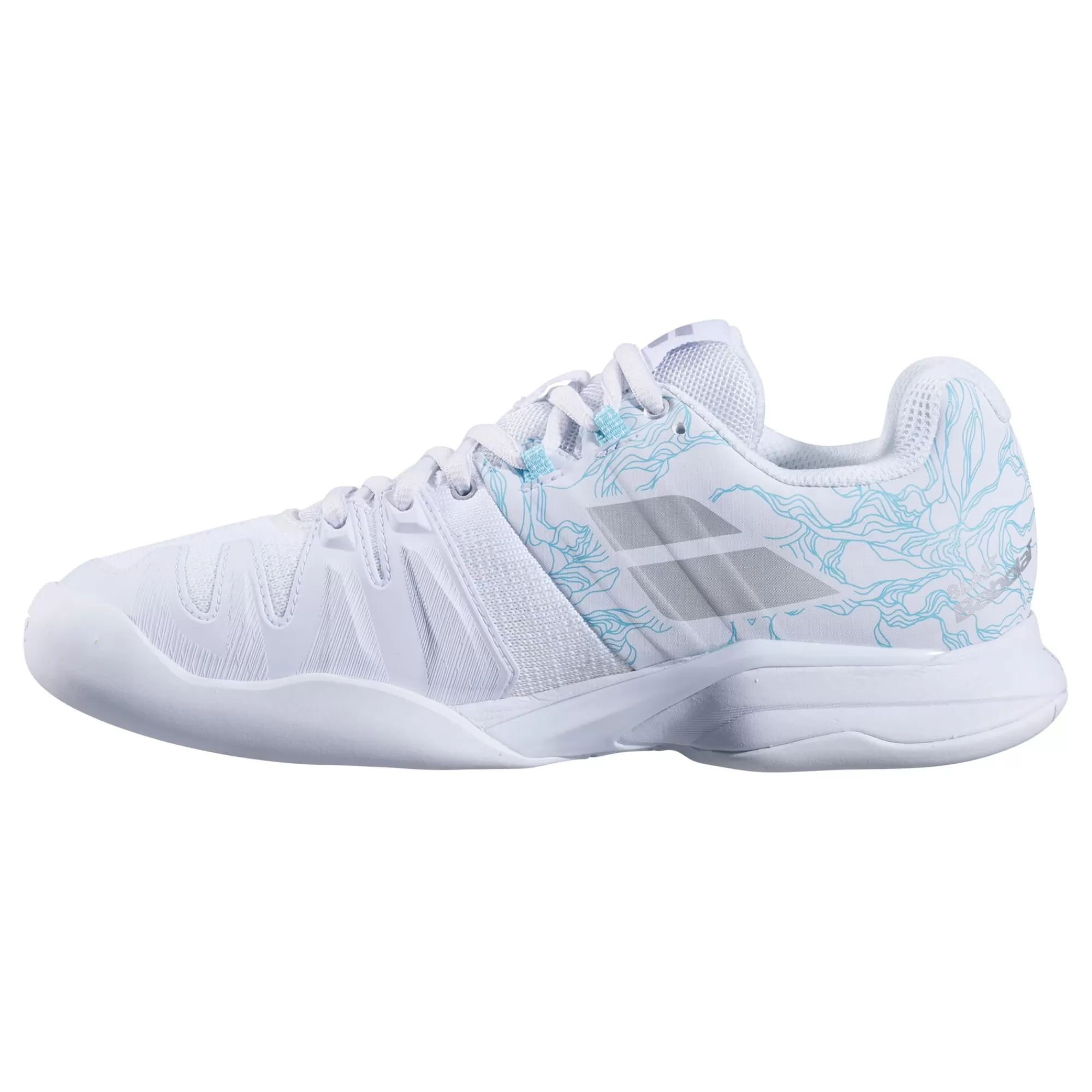 Propulse Blast Carpet Shoe Women - White, Light Blue>Babolat Discount