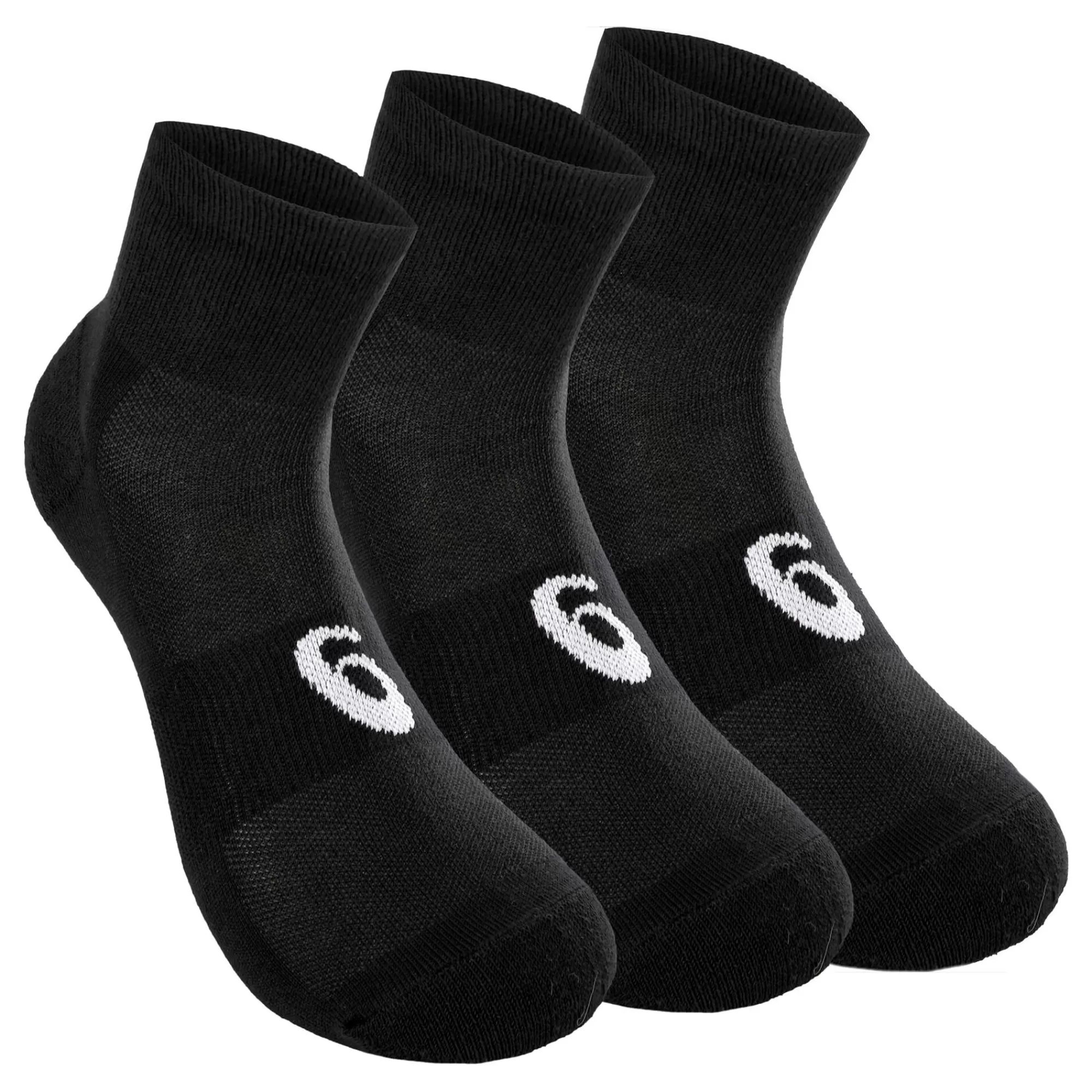 Quarter Sports Socks 3 Pack - Black, White>ASICS Hot