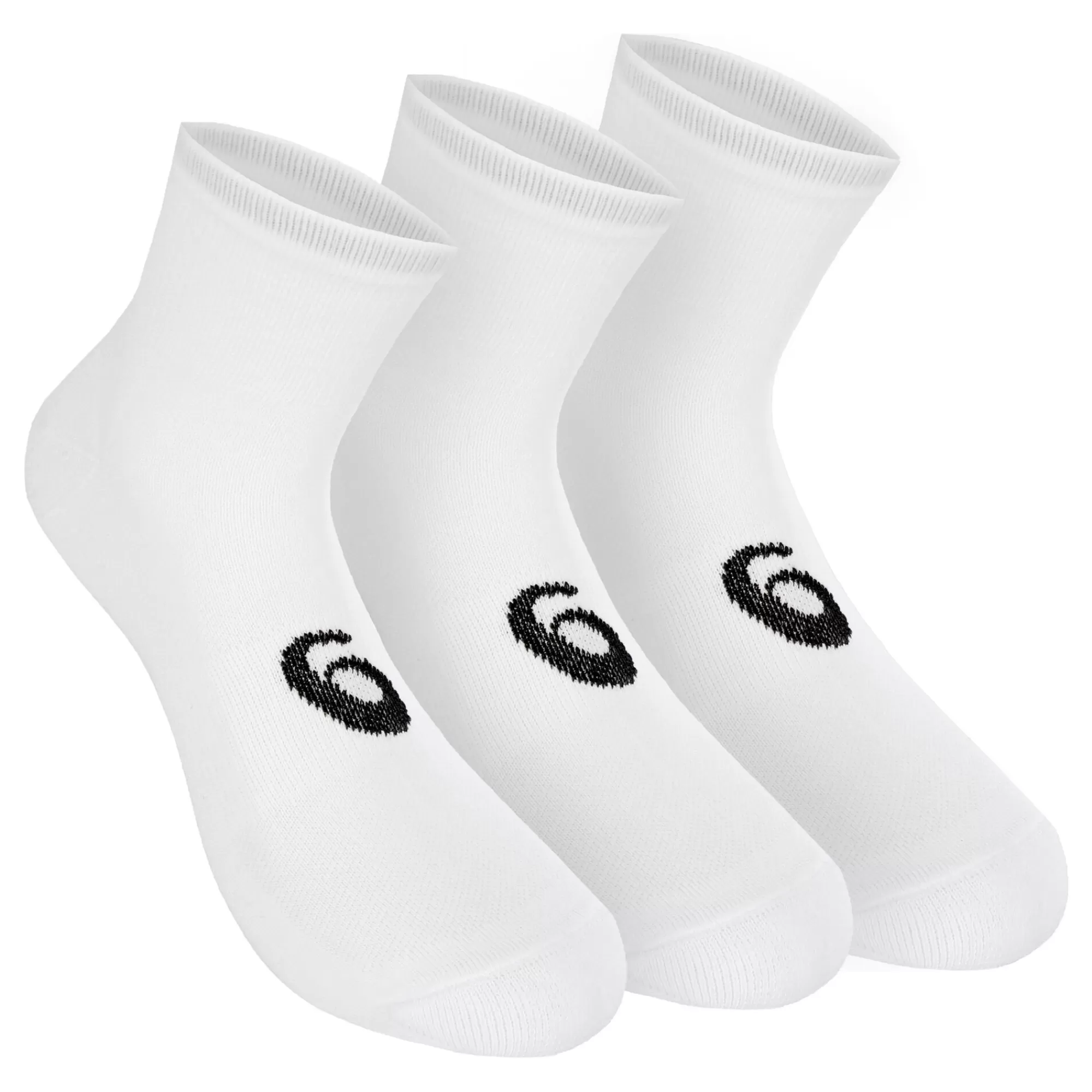 Quarter Sports Socks 3 Pack - White, Black>ASICS Outlet