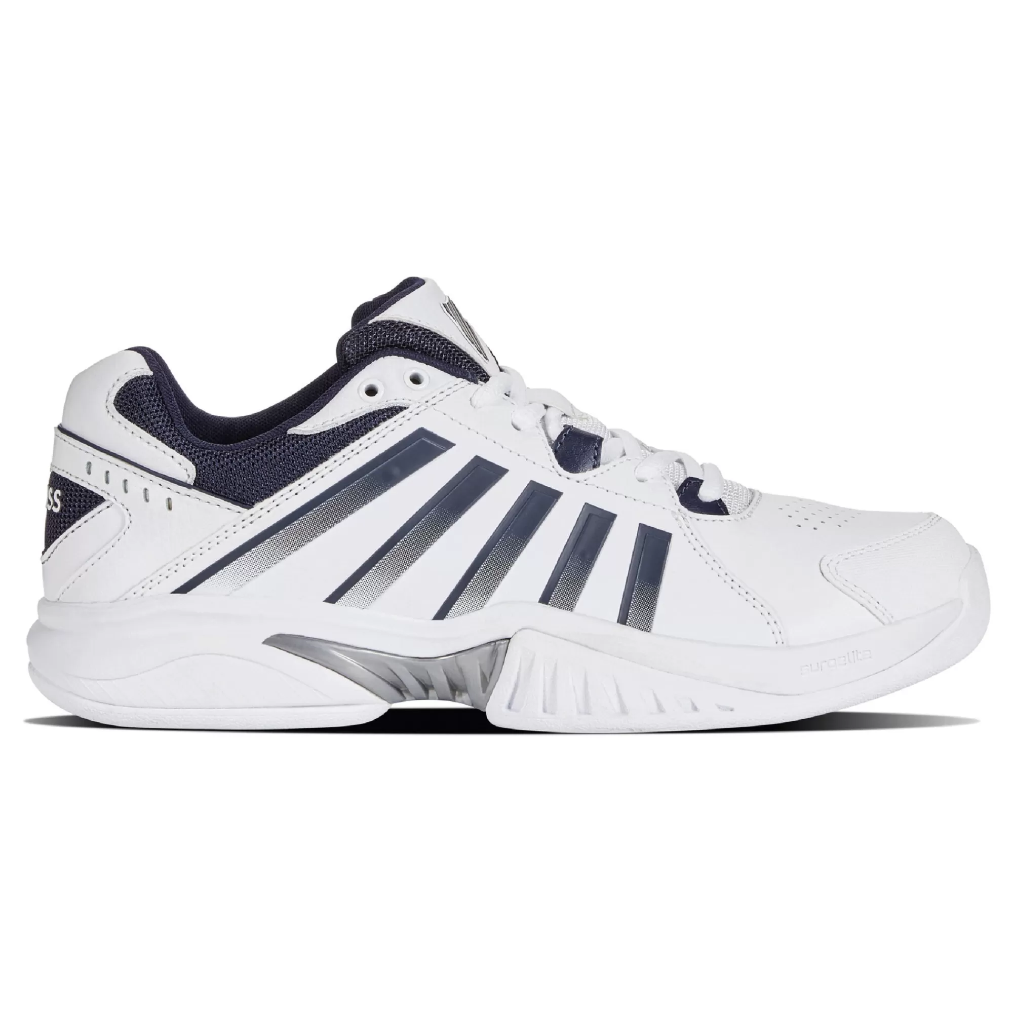 Receiver V Carpet Shoe Men - White, Dark Blue>K-Swiss Clearance
