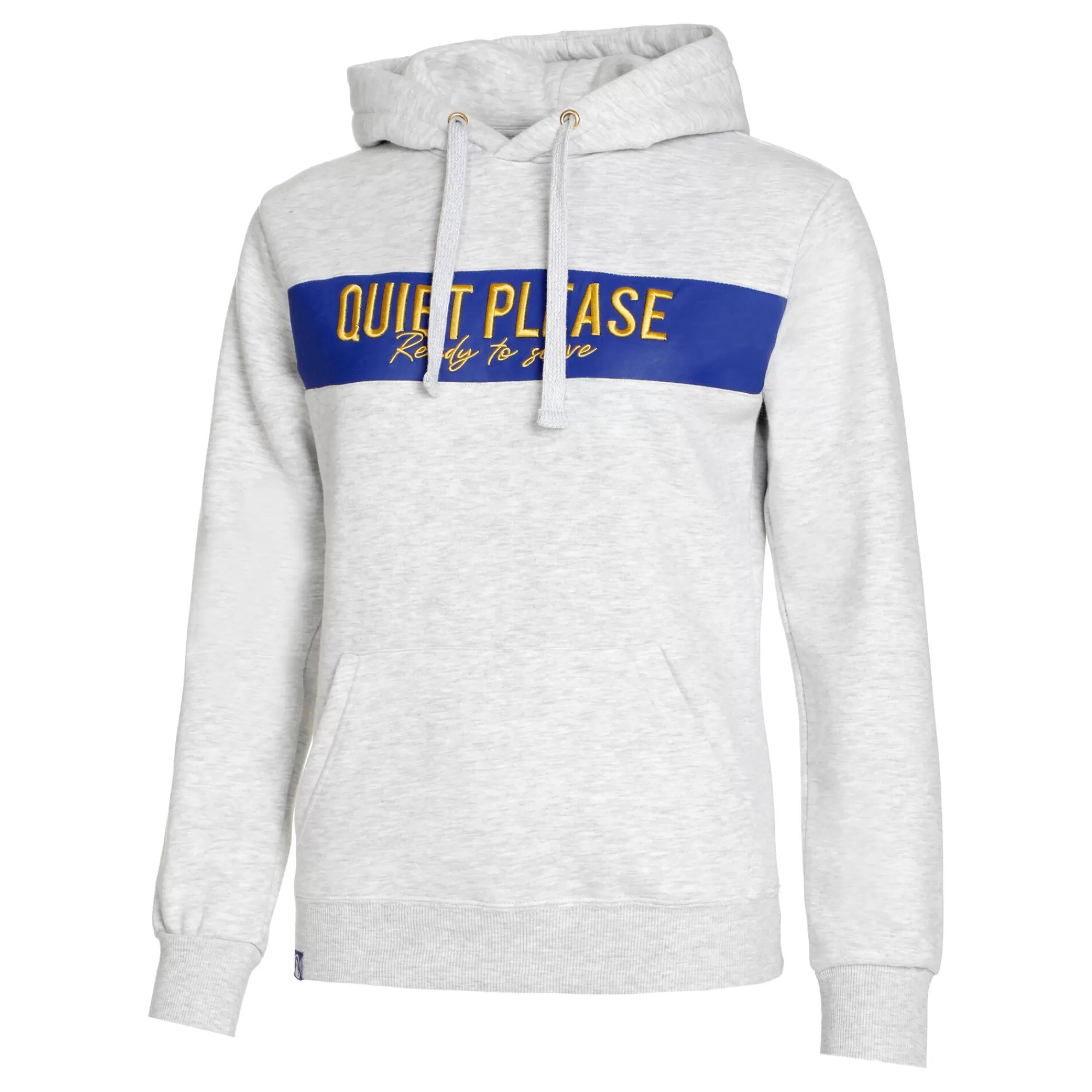 Retro Stripe Block Hoody Women - Lightgrey, Blue>Quiet Please Flash Sale