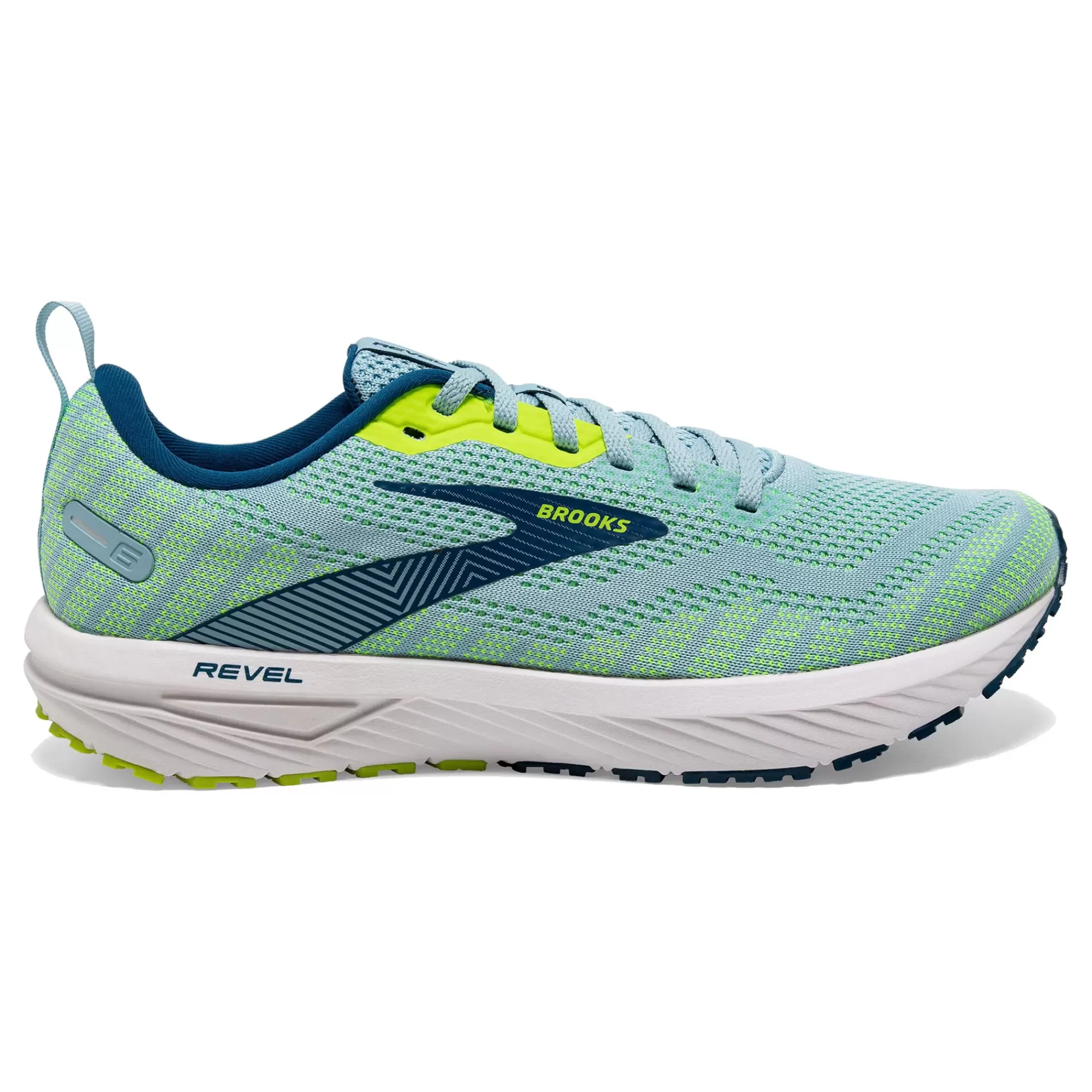 Revel 6 Neutral Running Shoe Men - Light Green, Blue>Brooks New