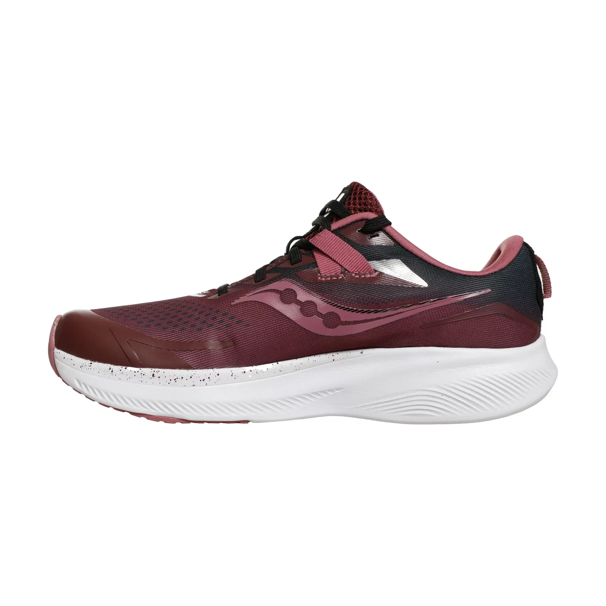Ride 15 Neutral Running Shoe Kids - Dark Red, White>Saucony Flash Sale