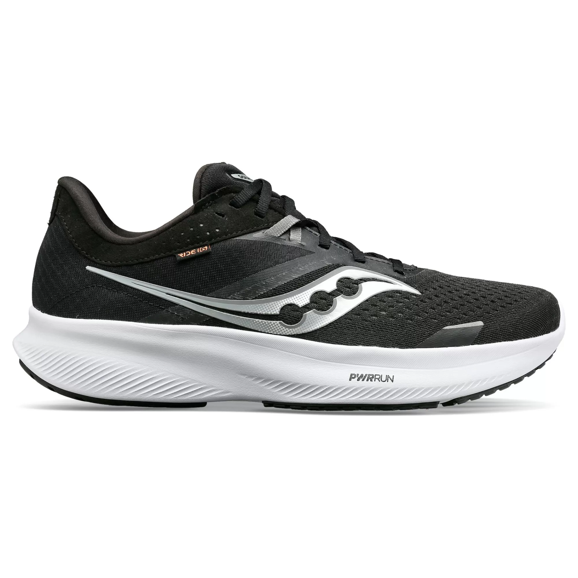 Ride 16 Neutral Running Shoe Women - Black, White>Saucony Cheap