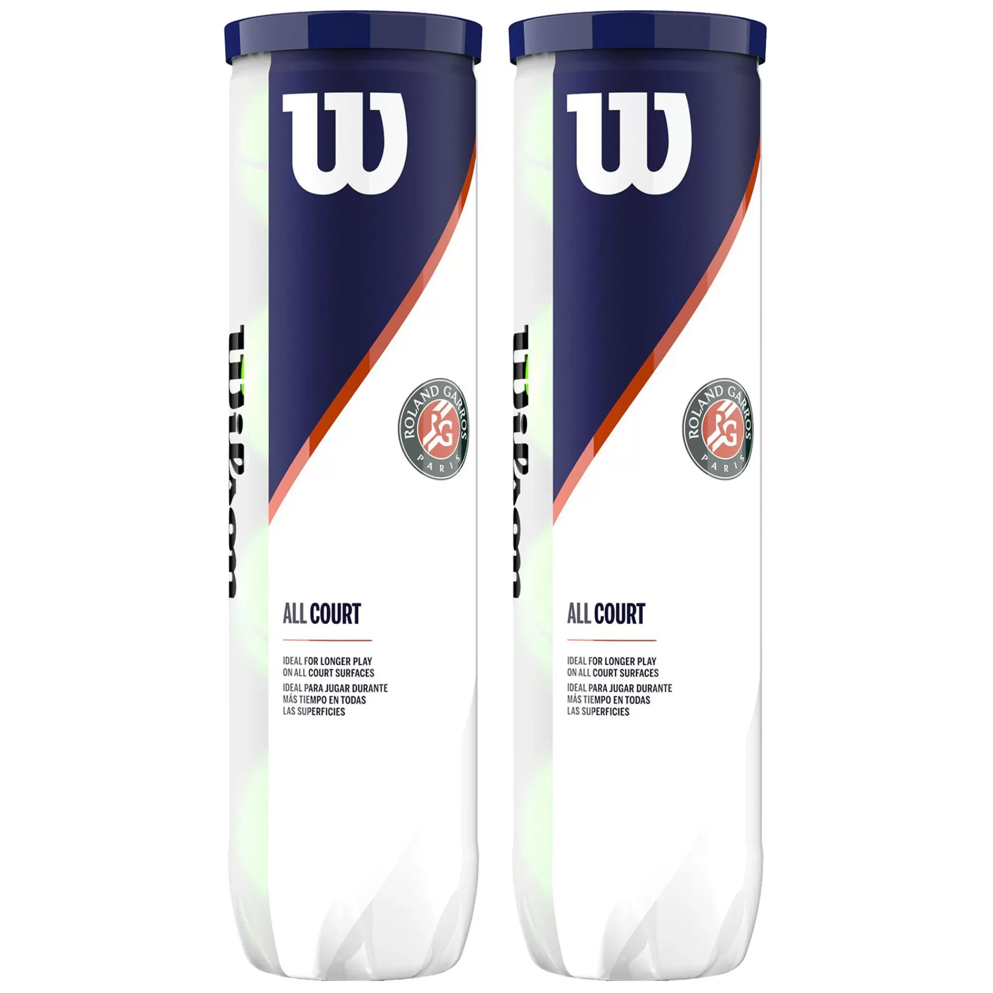 Roland Garros All Court 2x 4 Ball Tube>Wilson Shop