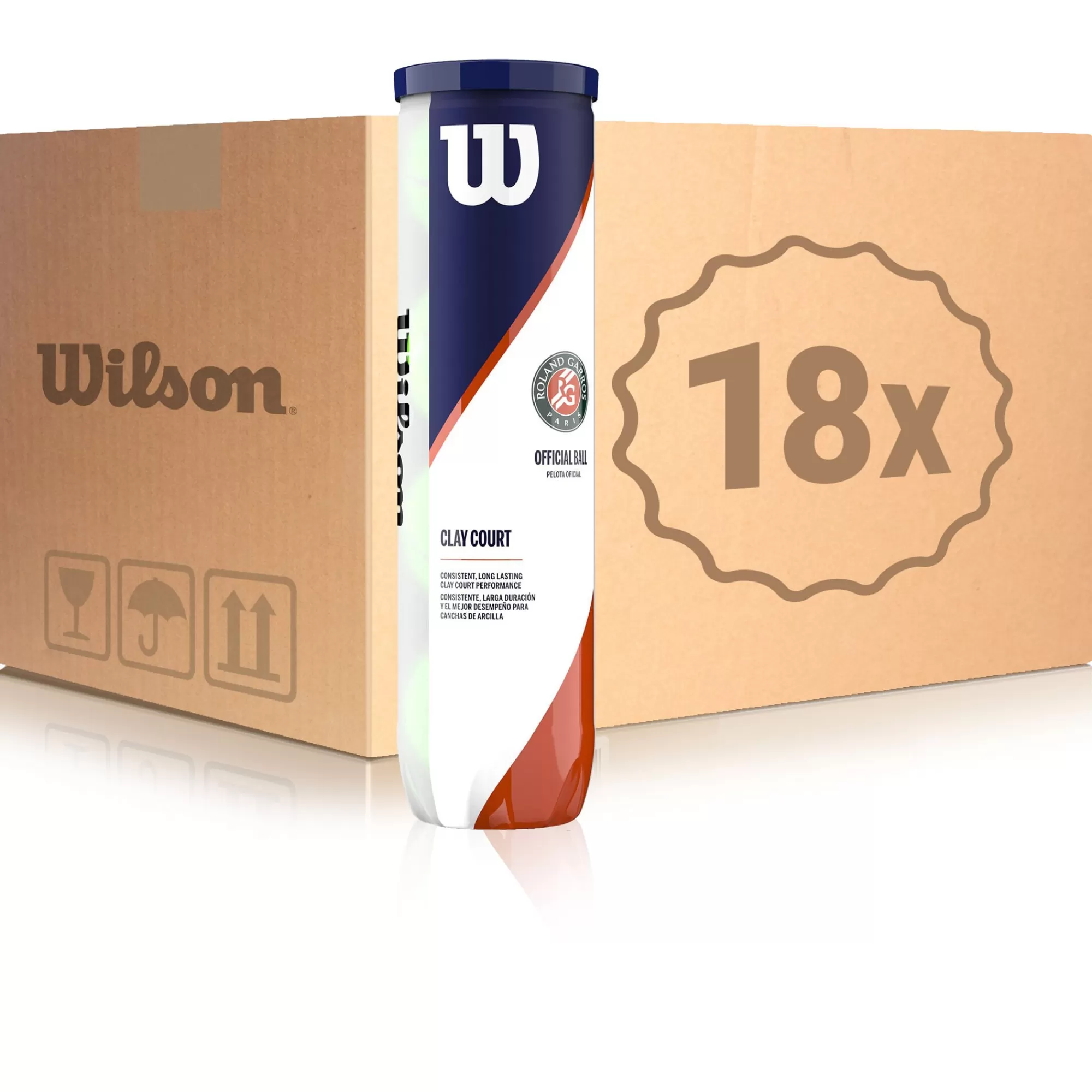 Roland Garros Official 18x 4 Ball Tube In A Box>Wilson Shop