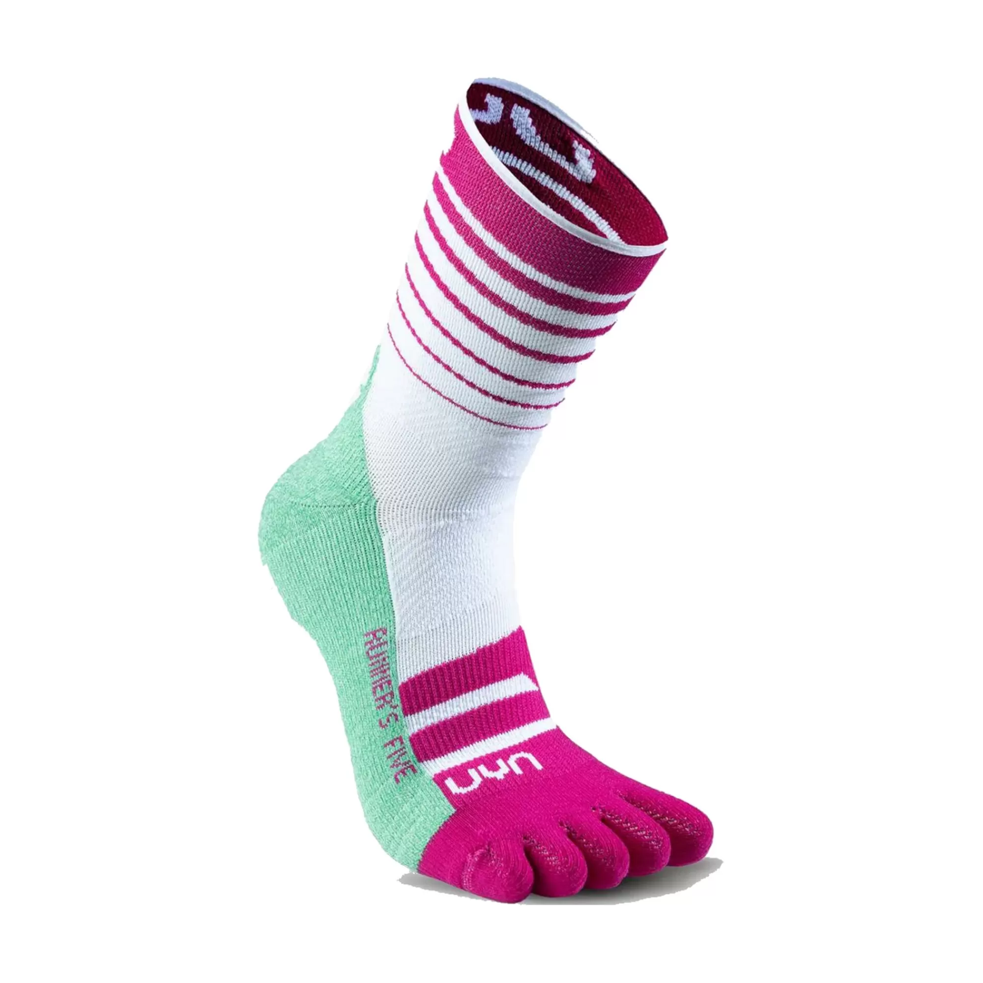 Runner's Five Running Socks Women - White, Green>UYN Best Sale