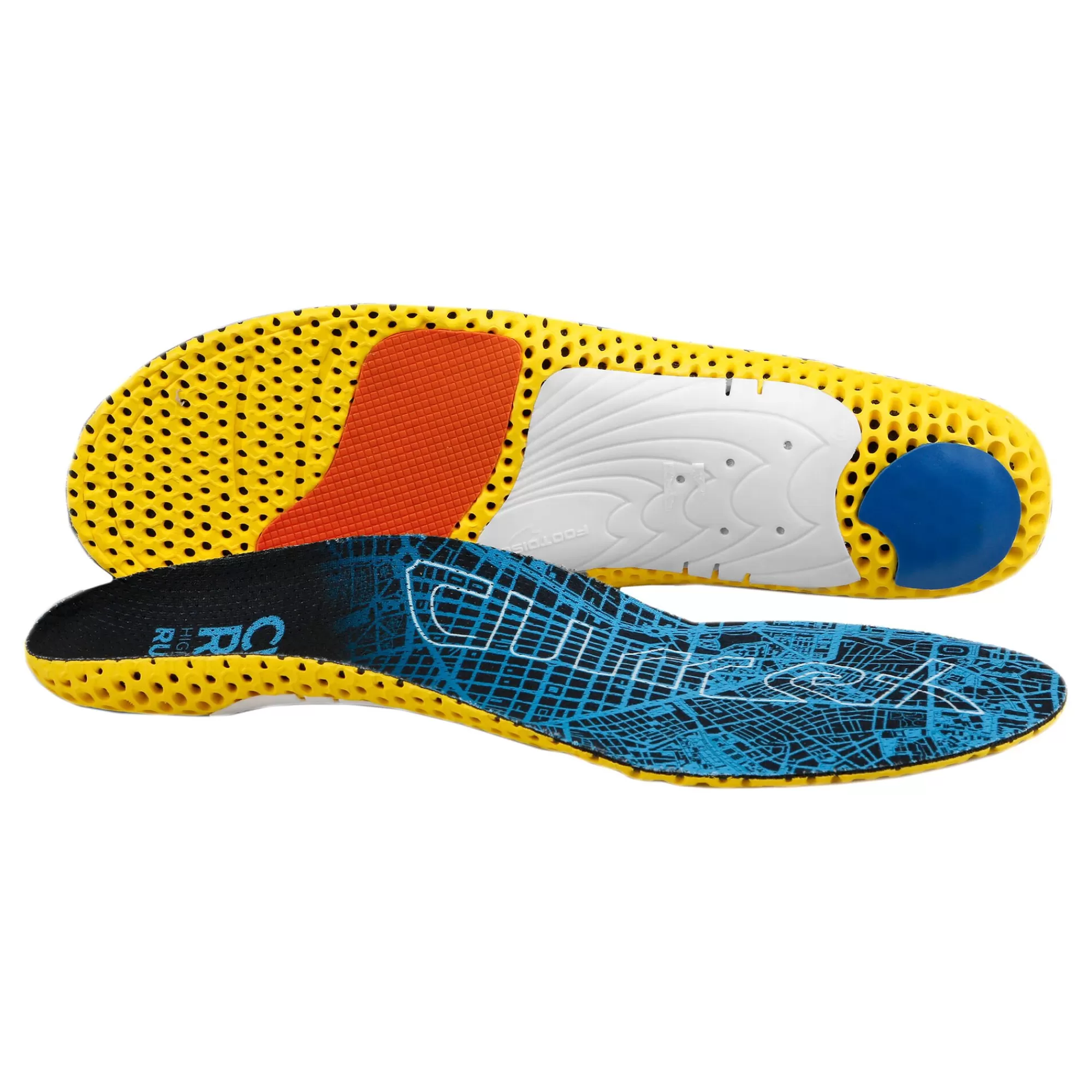 RunPro High Insoles - Blue, Yellow>CURREX Fashion