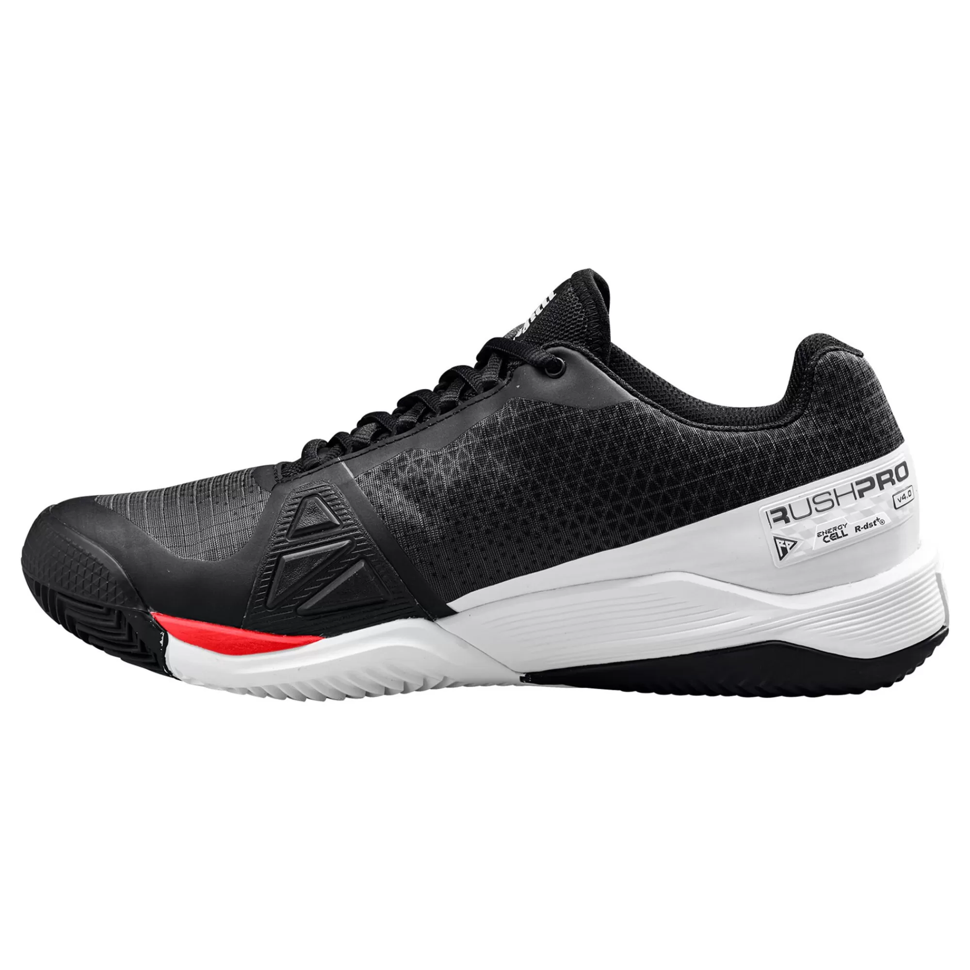 Rush Pro 4.0 Clay Court Shoe Men - Black, Red>Wilson Flash Sale