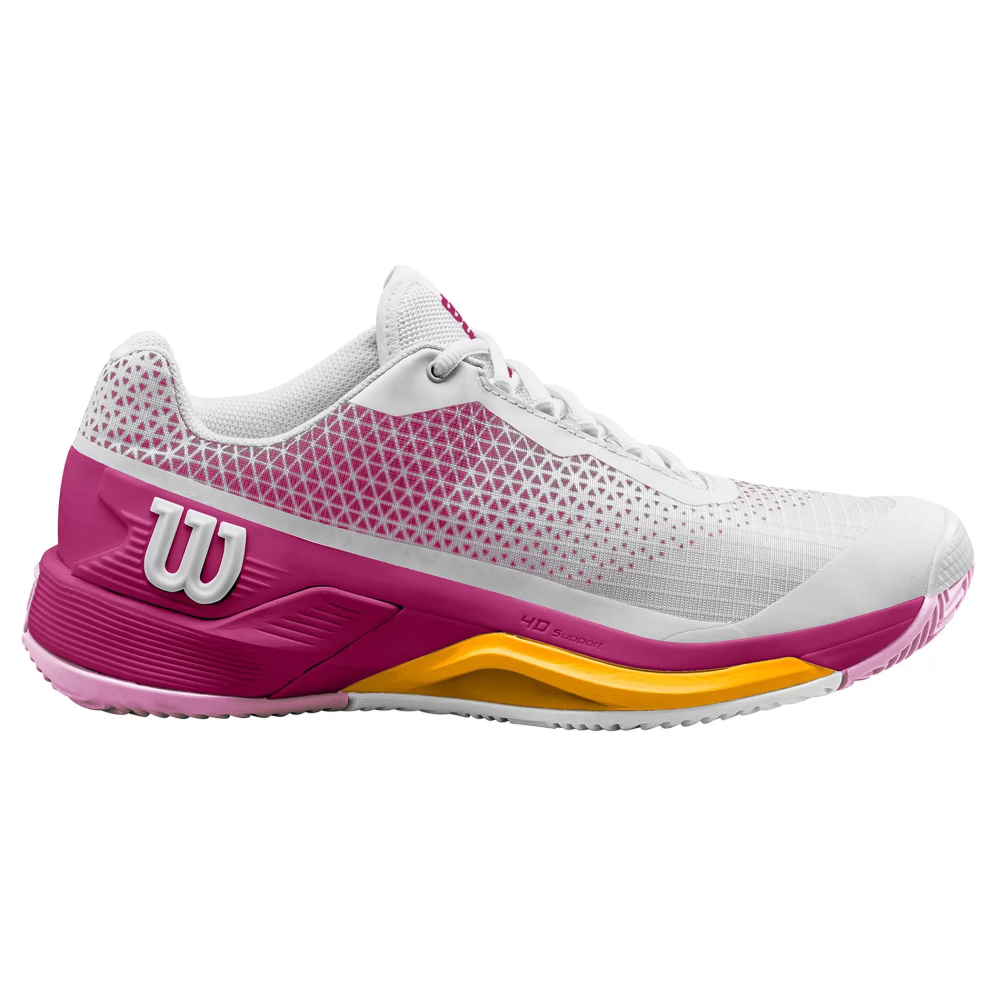 Rush Pro 4.0 Clay Court Shoe Women - Pink, Yellow>Wilson Hot