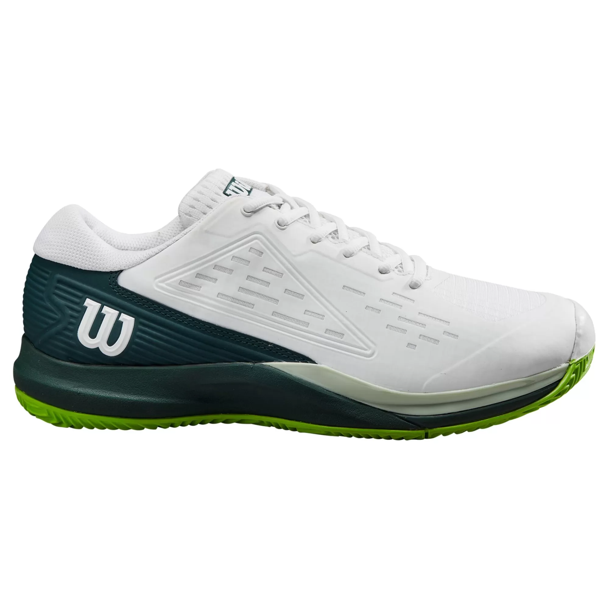 Rush Pro Ace Clay Court Shoe Men - White, Green>Wilson Store
