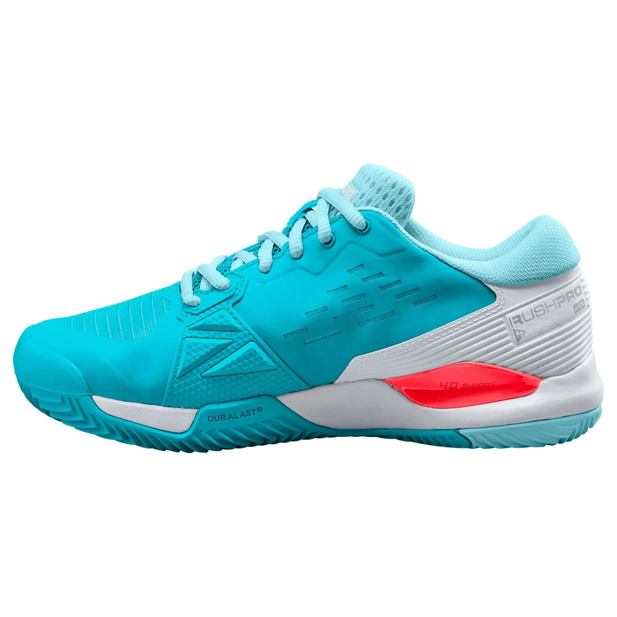 Rush Pro ACE Clay Court Shoe Women - Turquoise, White>Wilson Shop